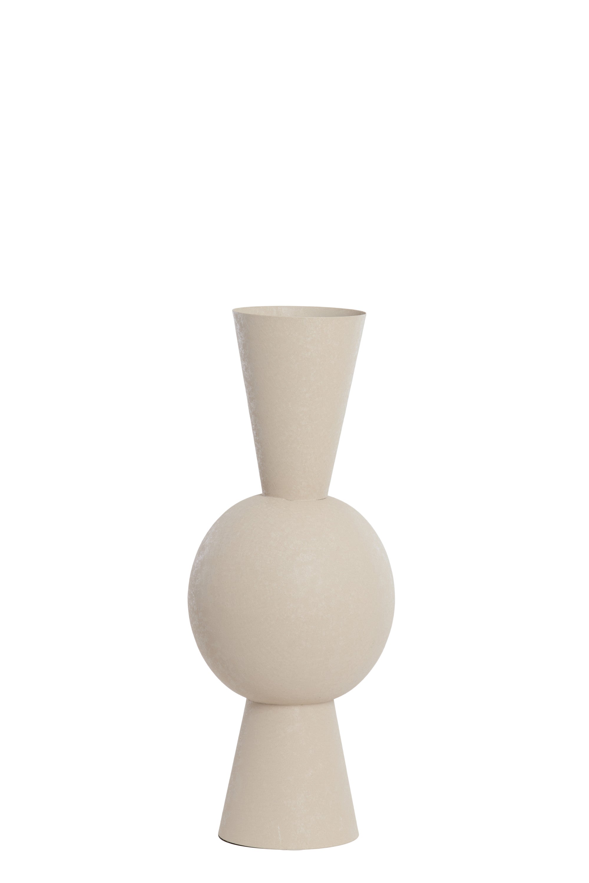 Chedi Matt Light Grey Metal Vase 60cm