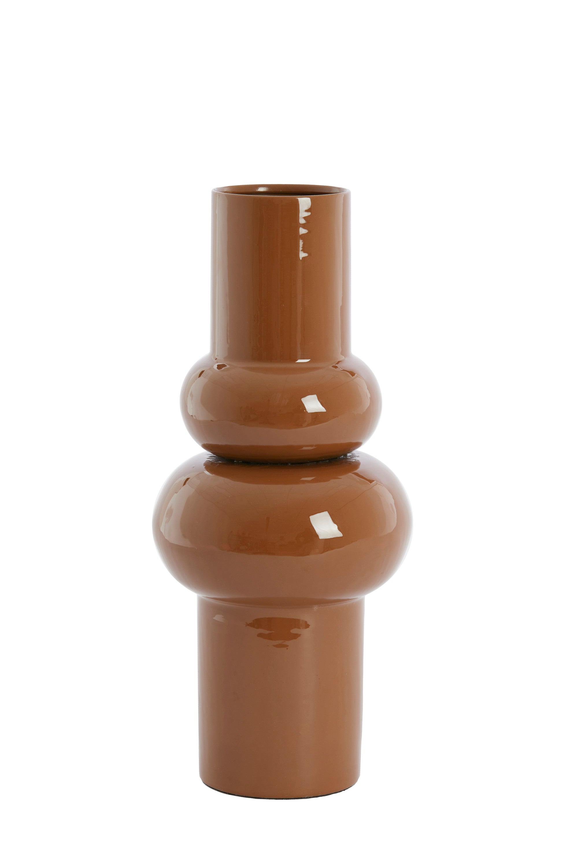 Irissa Caramel Metal Vase 43cm