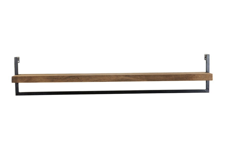 Maddison Dark Brown Wood Wall Shelf 120cm