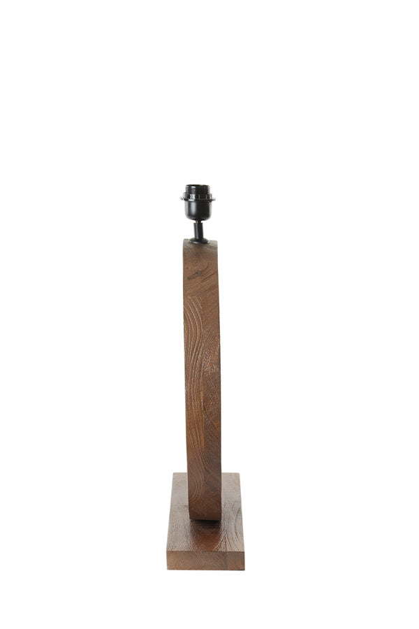 Tinar Matt Brown Wood Table Lamp Base 64cm
