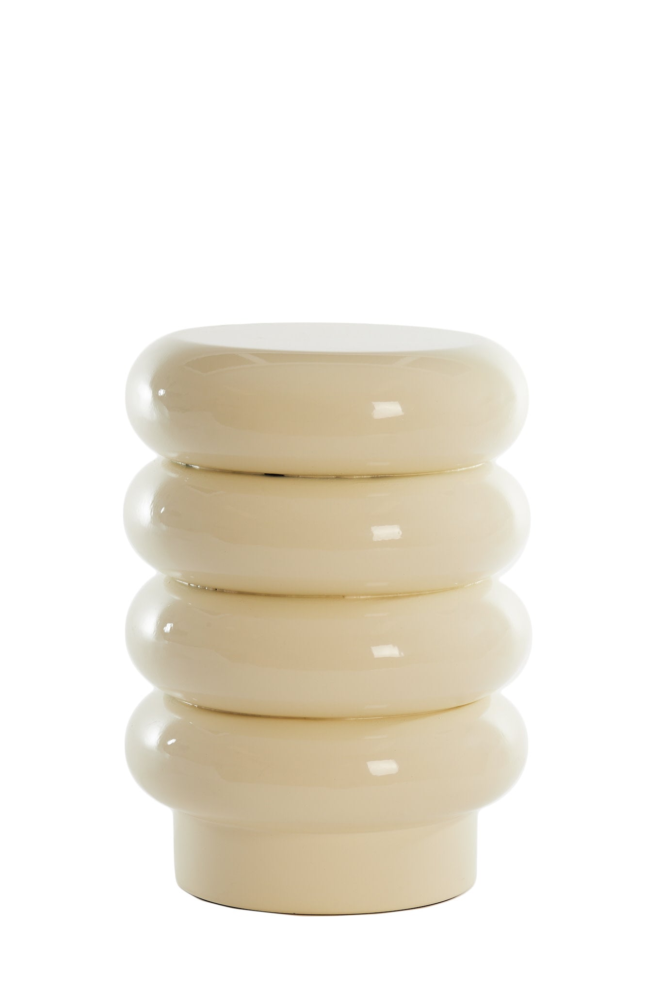 Mirogi Cream Metal Round Side Table