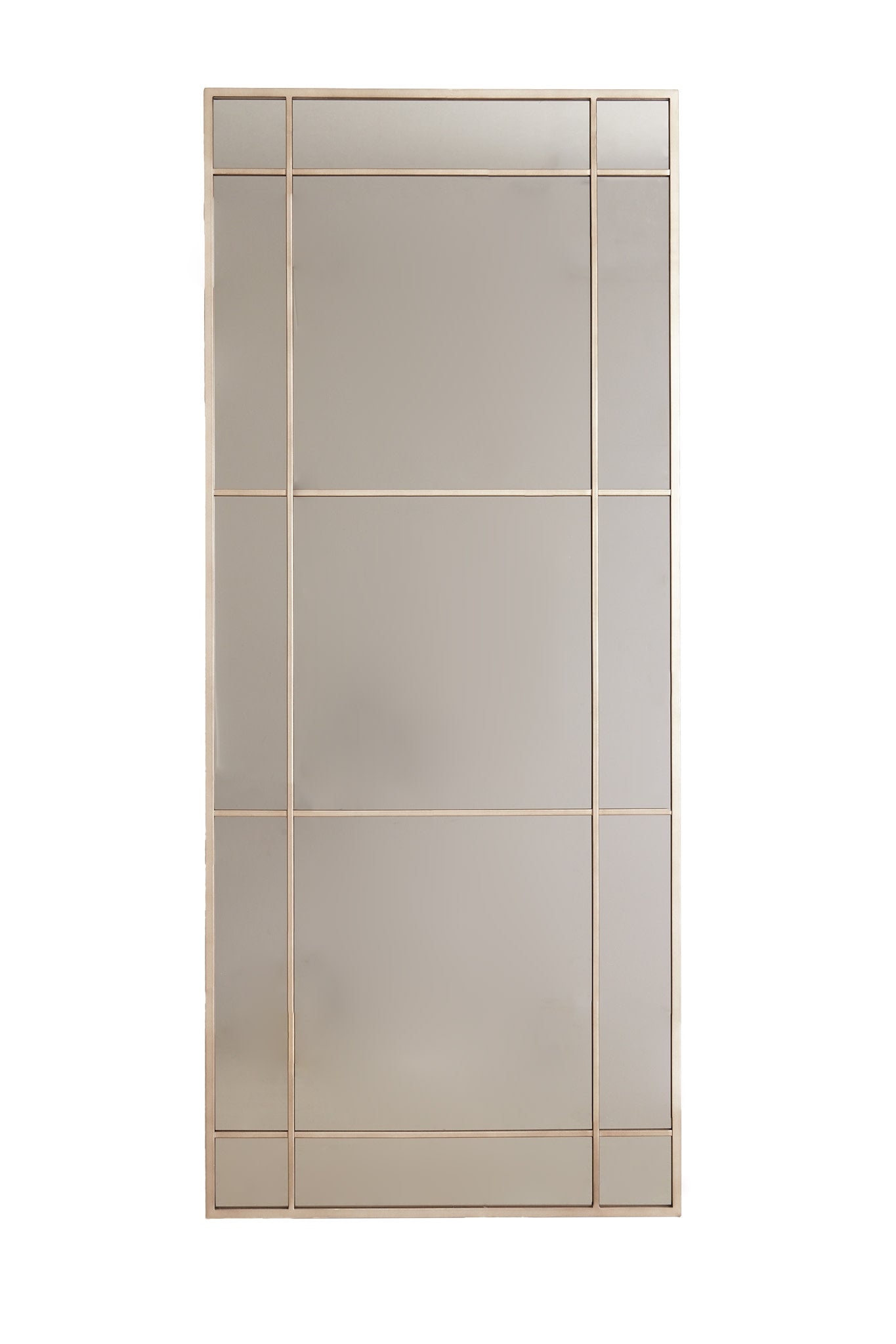 Rincon Smoked Glass & Gold Rectangular Full Length Leaner Mirror