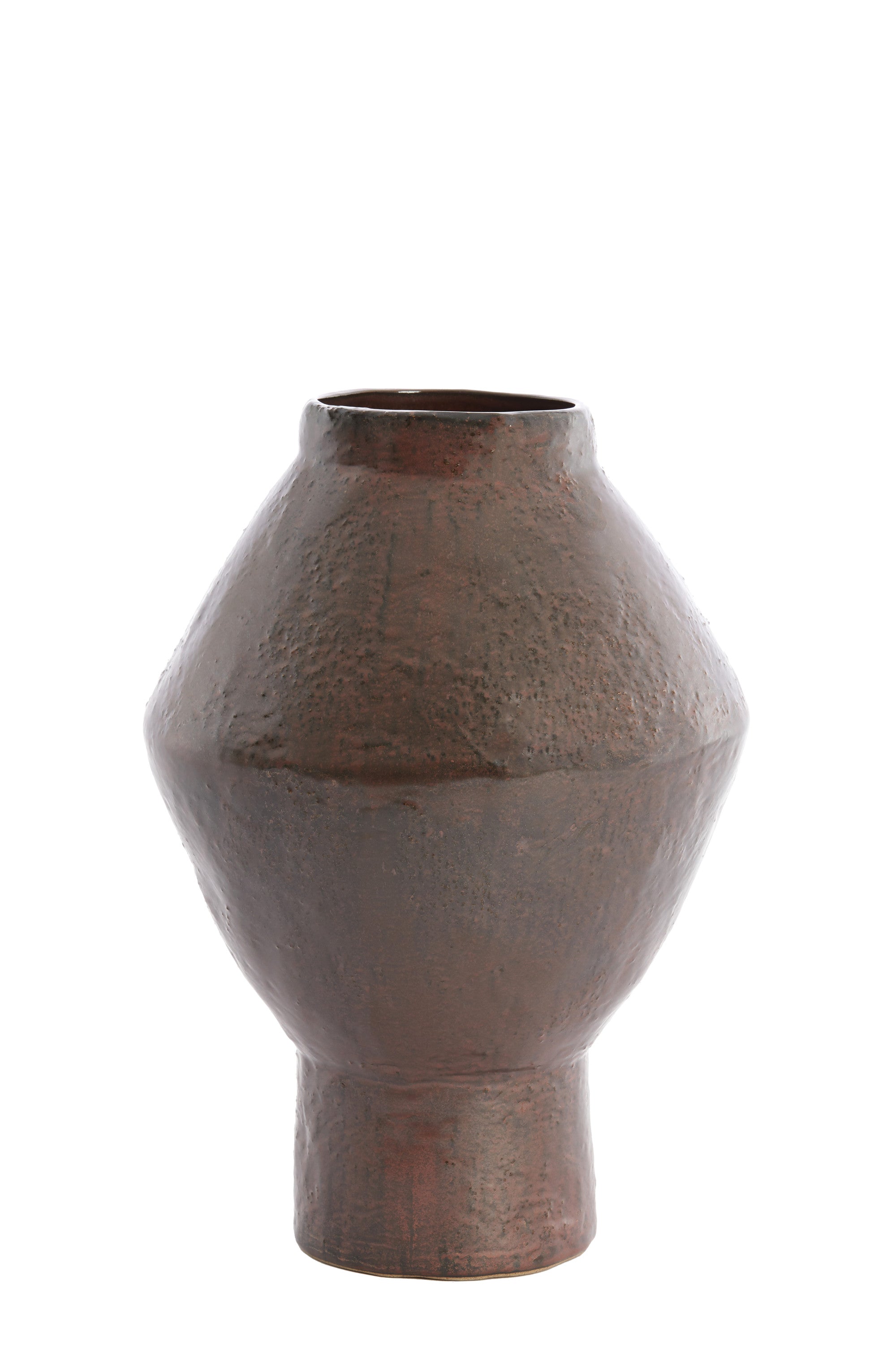 Vasora Matt Dark Red/Brown Ceramic Vase 41cm