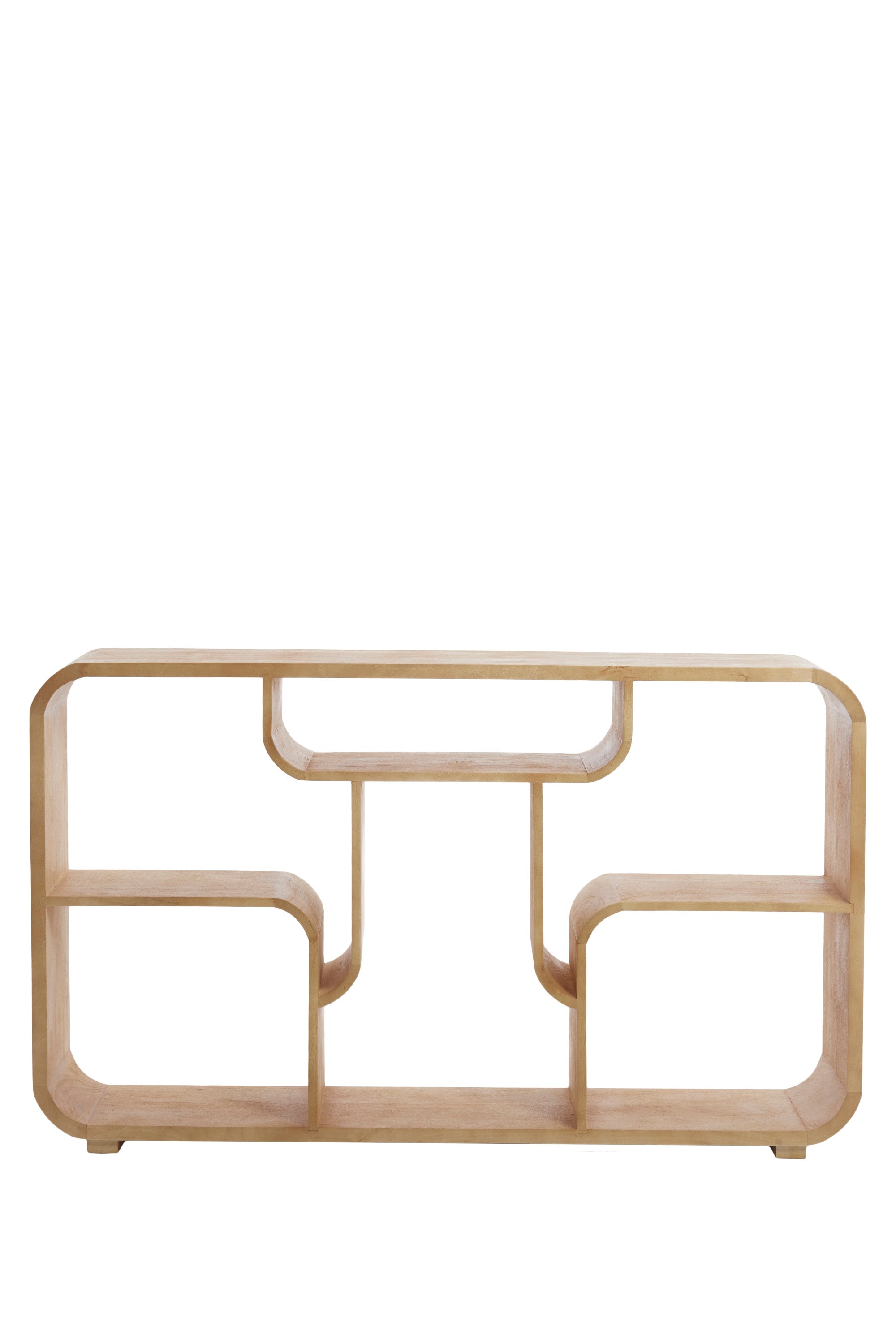 Labare Matt Natural Wood Open Display Unit 82cm