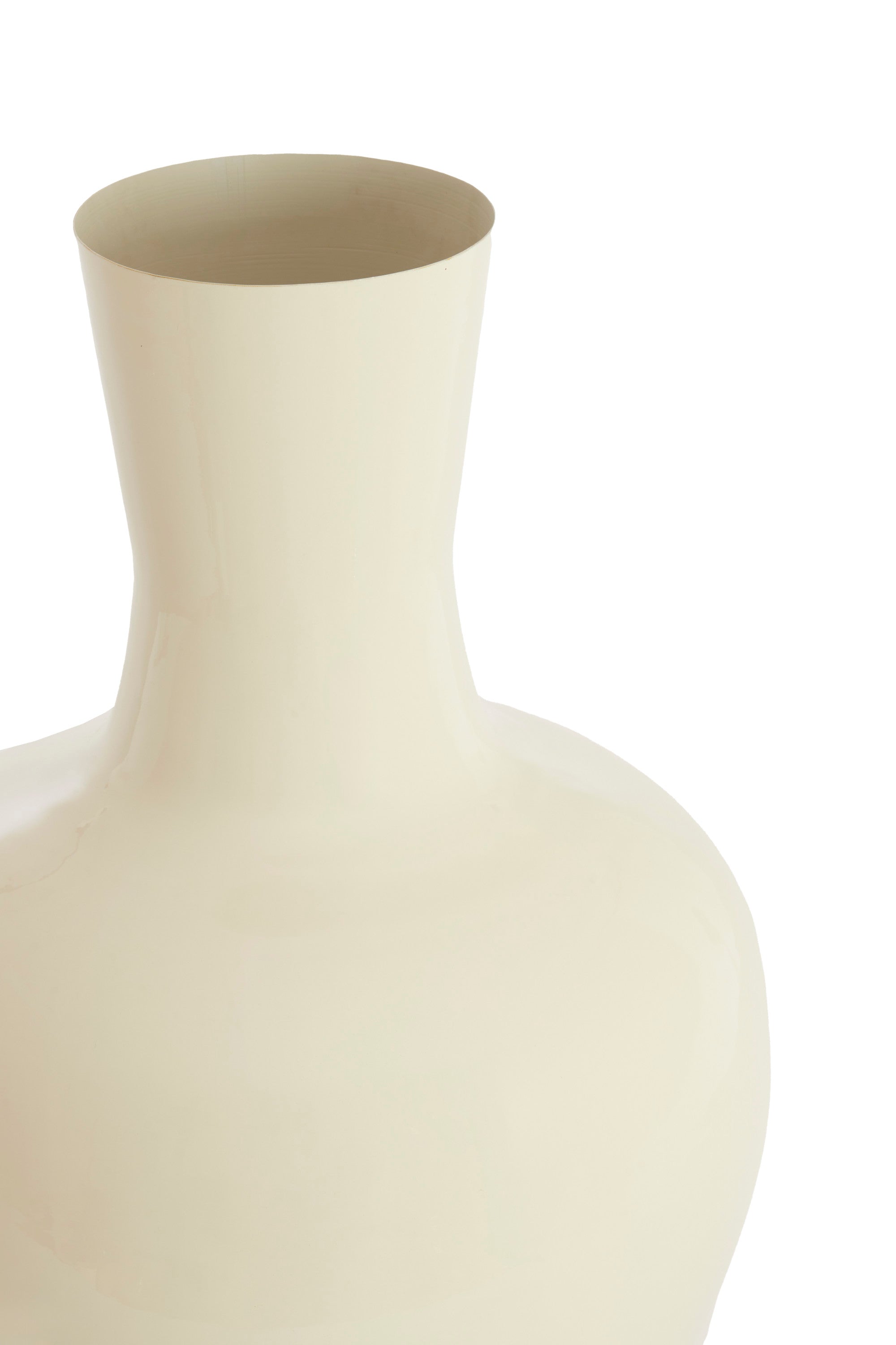 Nana Gloss Cream Metal Vase 69cm