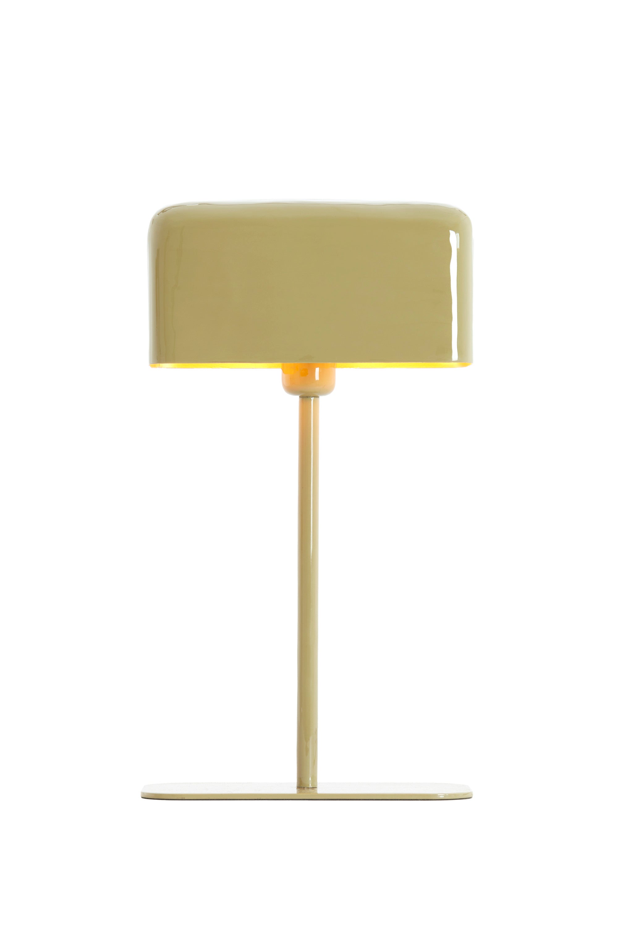 Elenie Gloss Taupe Metal Table Lamp