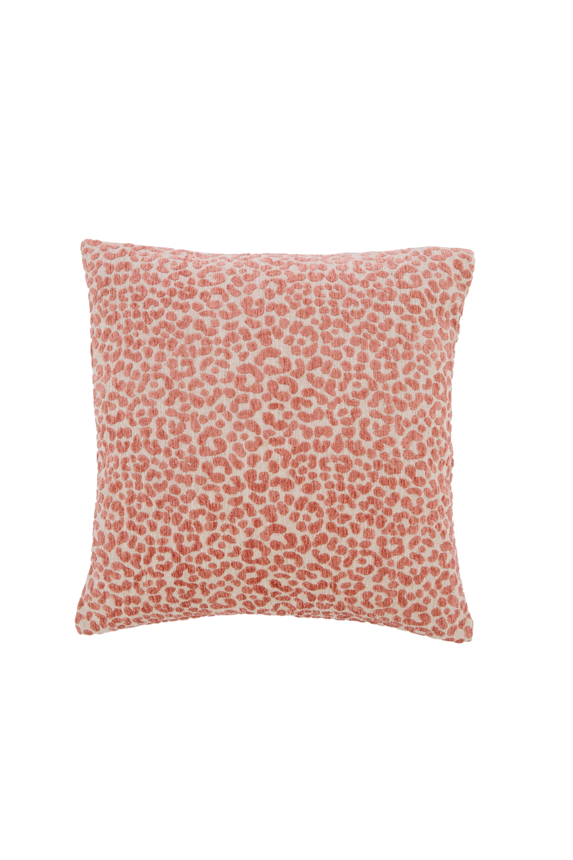 Safford Sand & Coral Animal Print Feather Filled Square Cushion 45x45cm