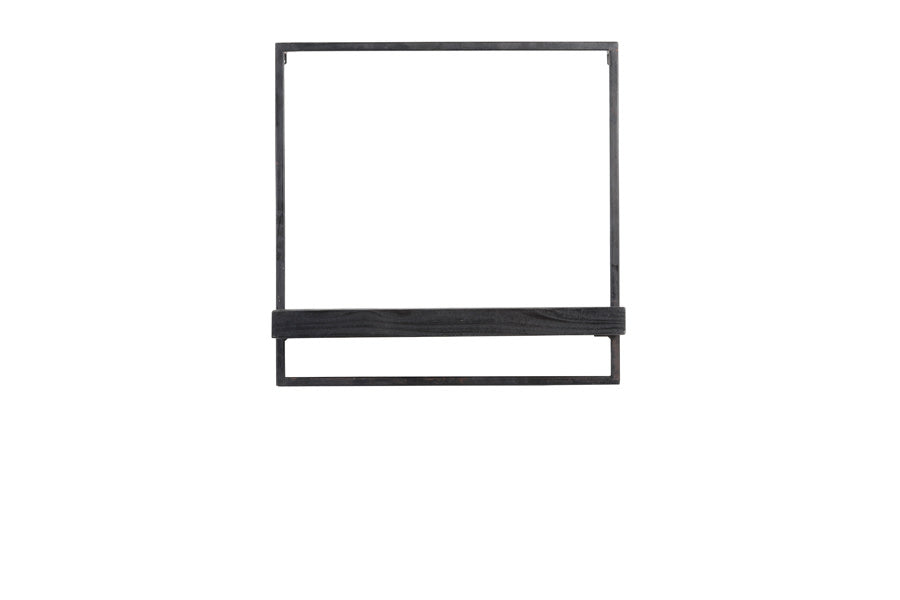 Maddison Matt Black Wood Wall Shelf 50cm