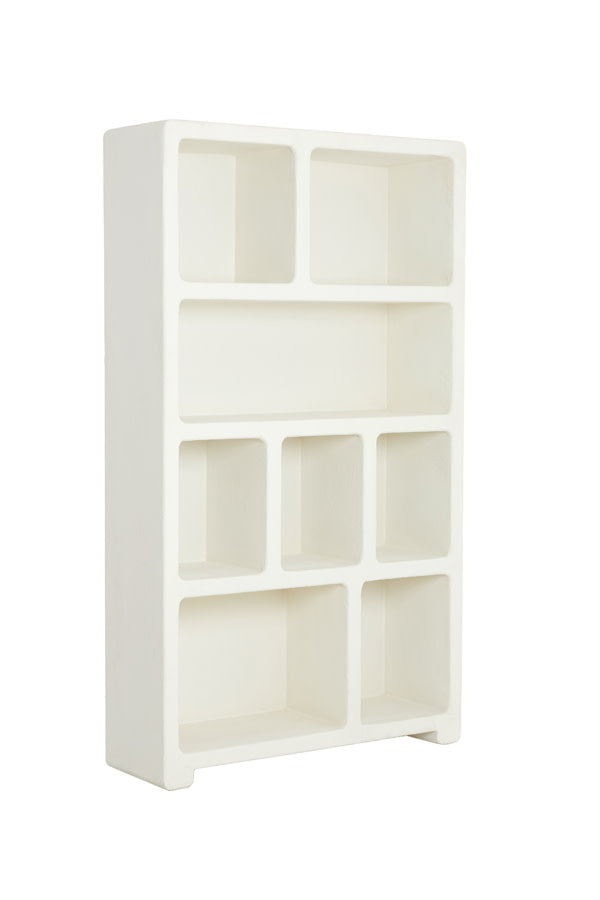 Nahua Cream Wood Tall Storage Cabinet