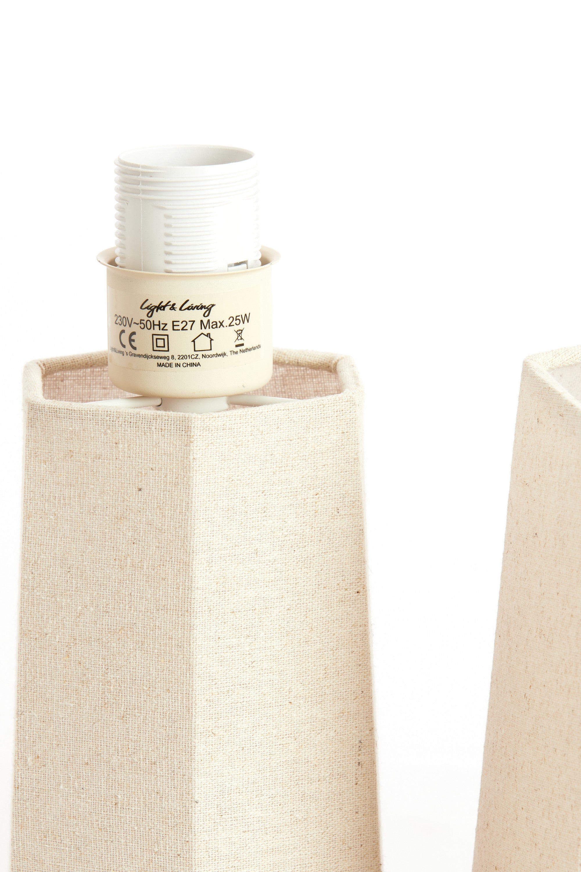 Musabo Natural Linen Table Lamp