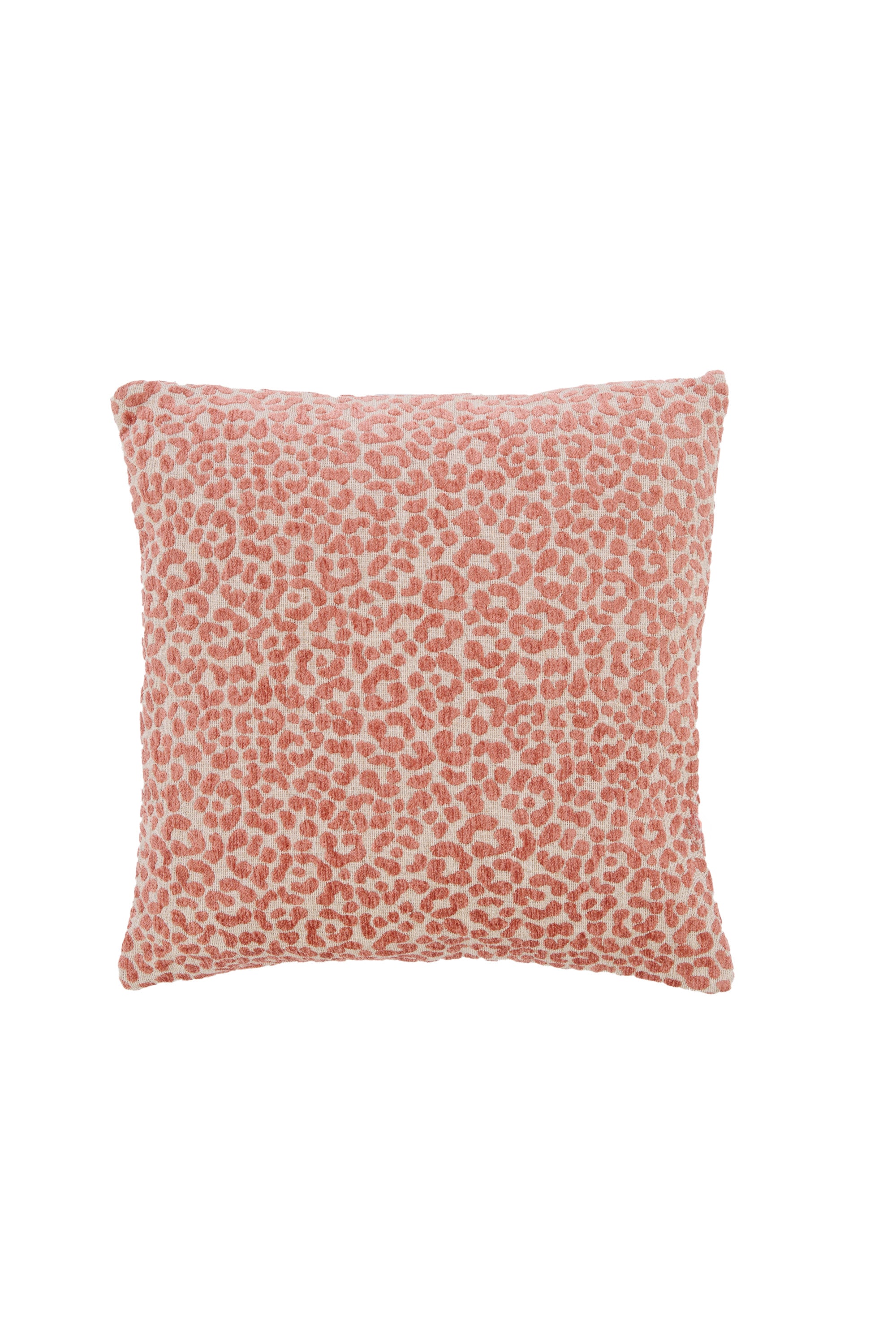 Safford Sand & Coral Animal Print Feather Filled Square Cushion 45x45cm
