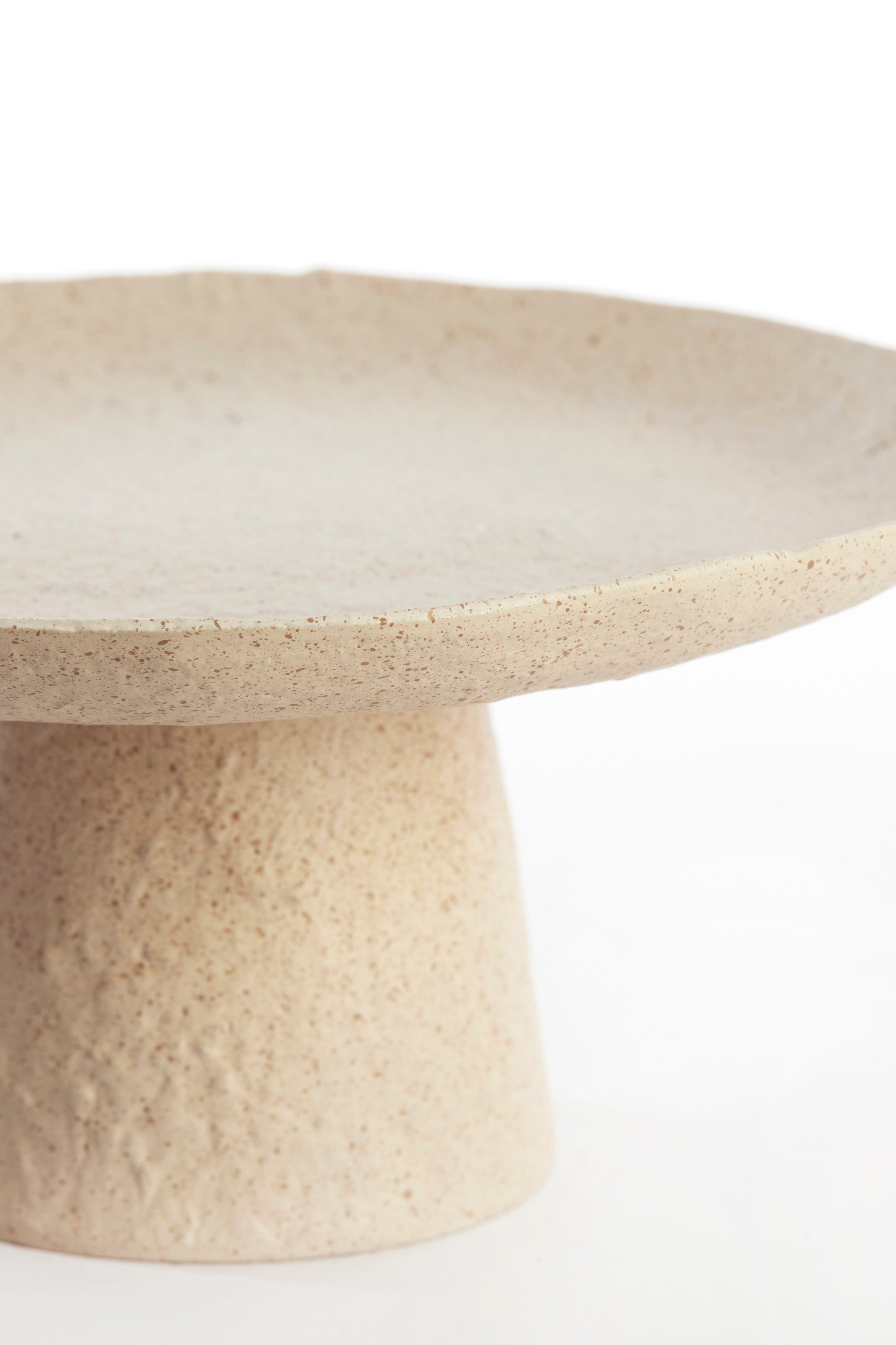 Ota Sand & Light Brown Spotted Metal Decorative Bowl on Stand 16cm