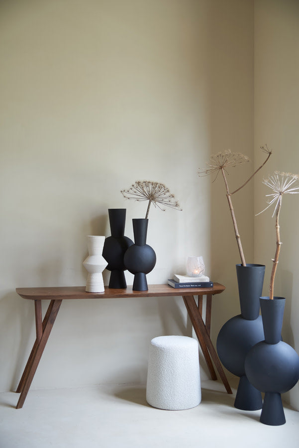 Kavandu Matt Black Metal Vase 81cm