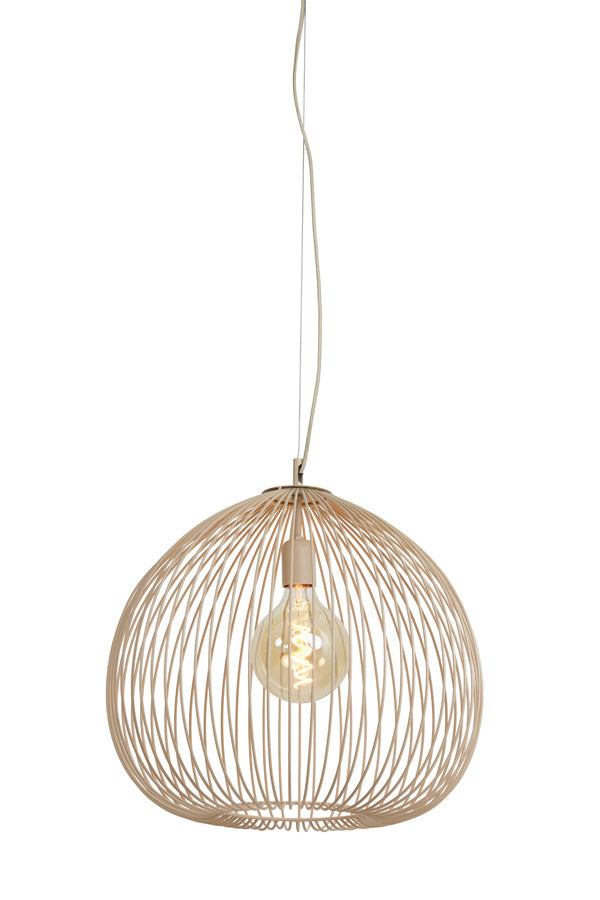 Rilana Matt Beige Metal Pendant Light 45cm