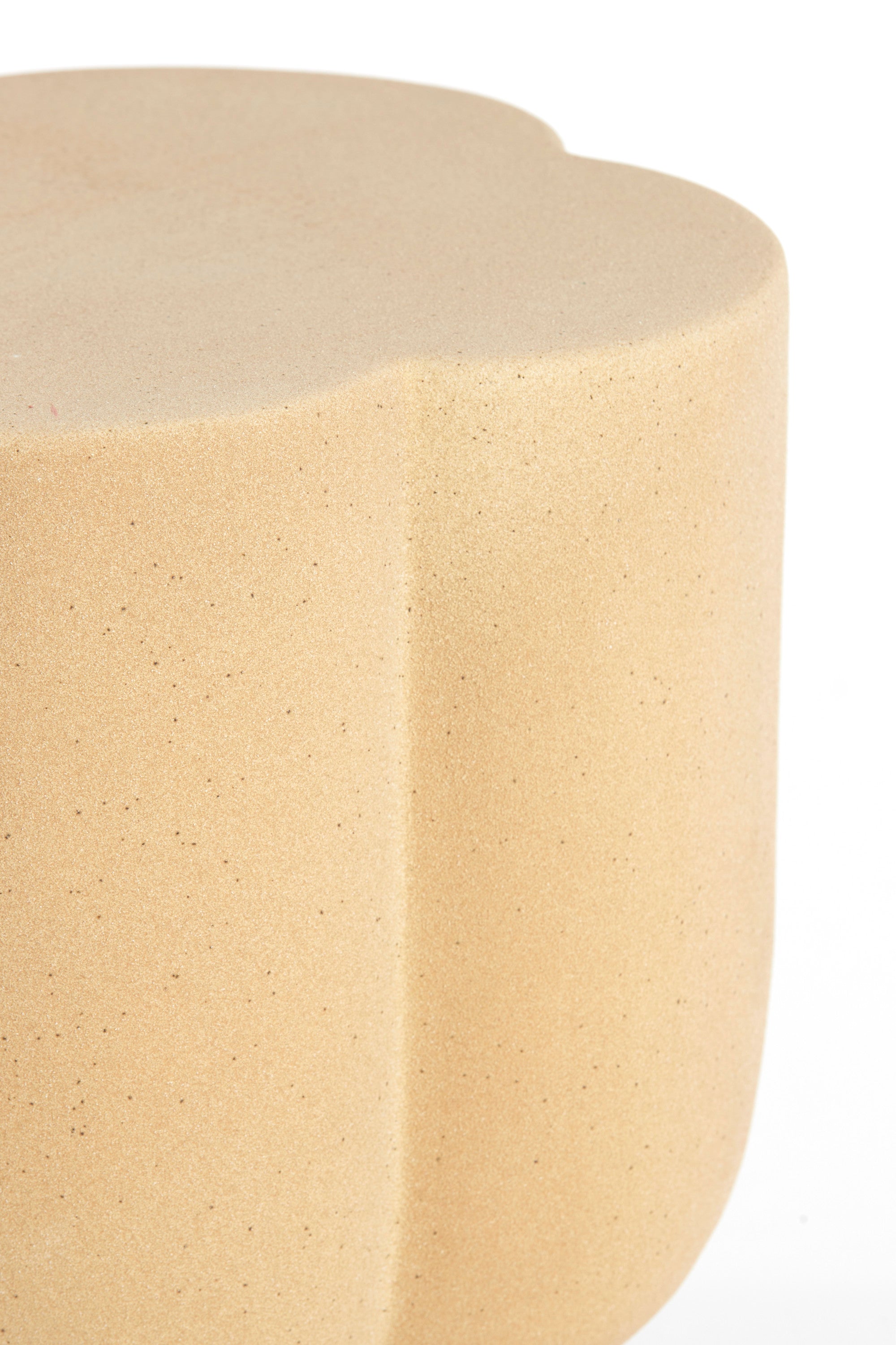 Junto Matt Sand Ceramic Round Side Table