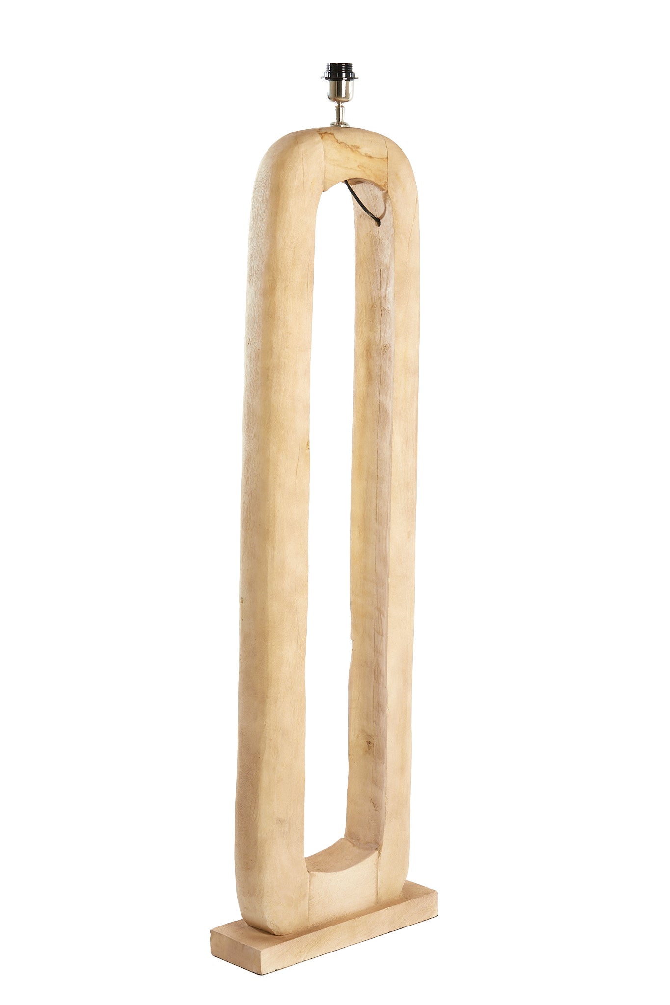 Kelafo Matt Natural Wood Floor Lamp Base