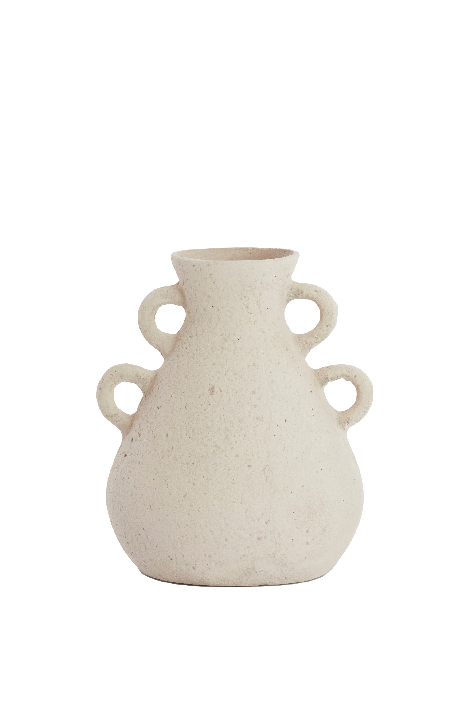 Zephan Matt Cream Papier Mâché Vase 35cm
