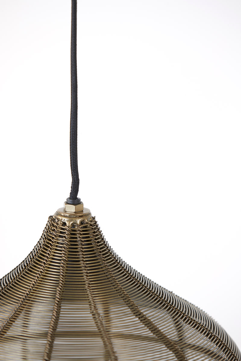 Alvaro Antique Bronze Metal Pendant Light 20cm