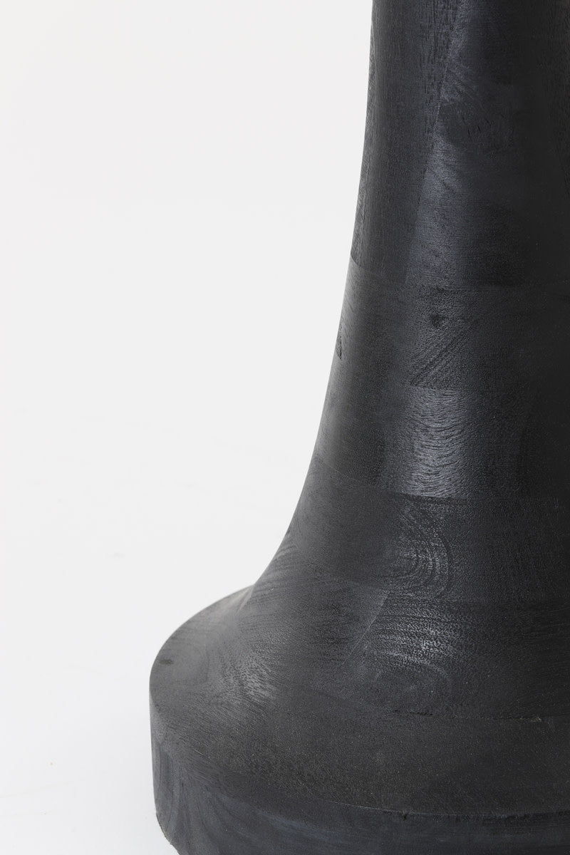 Jovany Matt Black Wood Floor Lamp Base