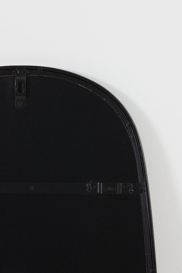 Libra Smoked Glass & Matt Black Rectangular Wall Mirror
