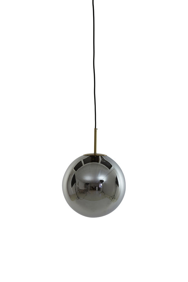Medina Antique Bronze & Smoked Glass Pendant Light 30cm