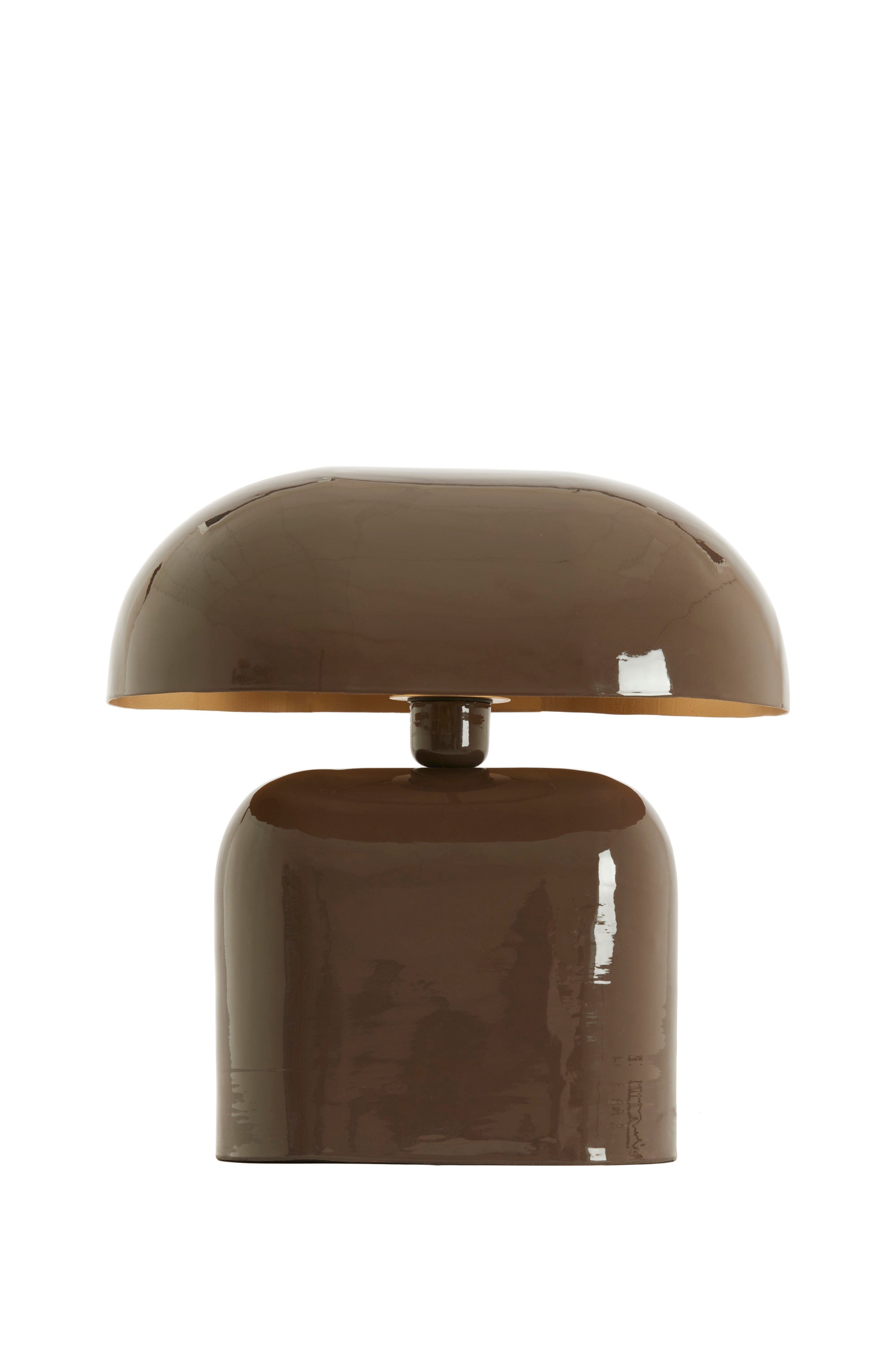 Todd Gloss Dark Brown Metal Table Lamp