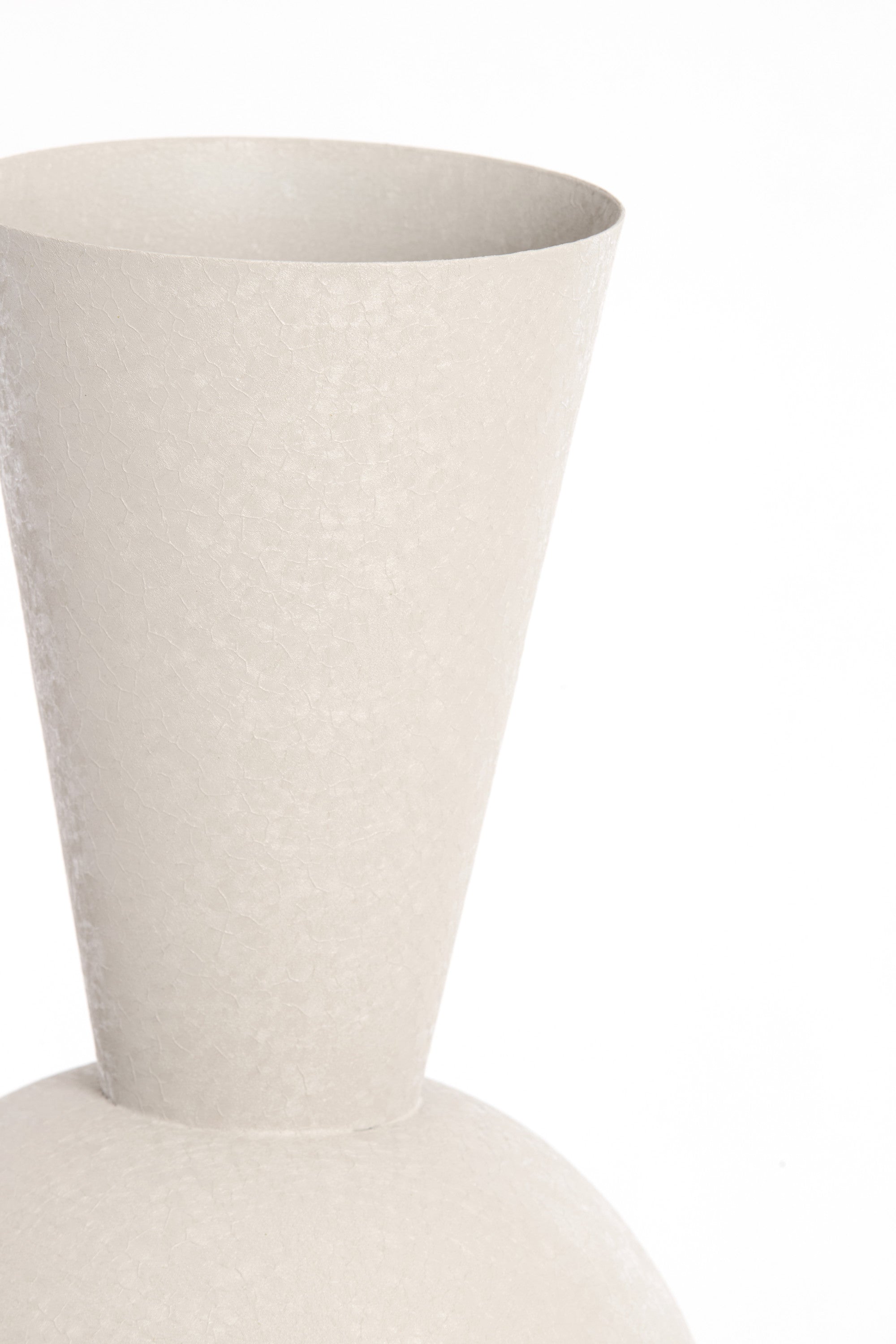 Chedi Matt Light Grey Metal Vase 75cm
