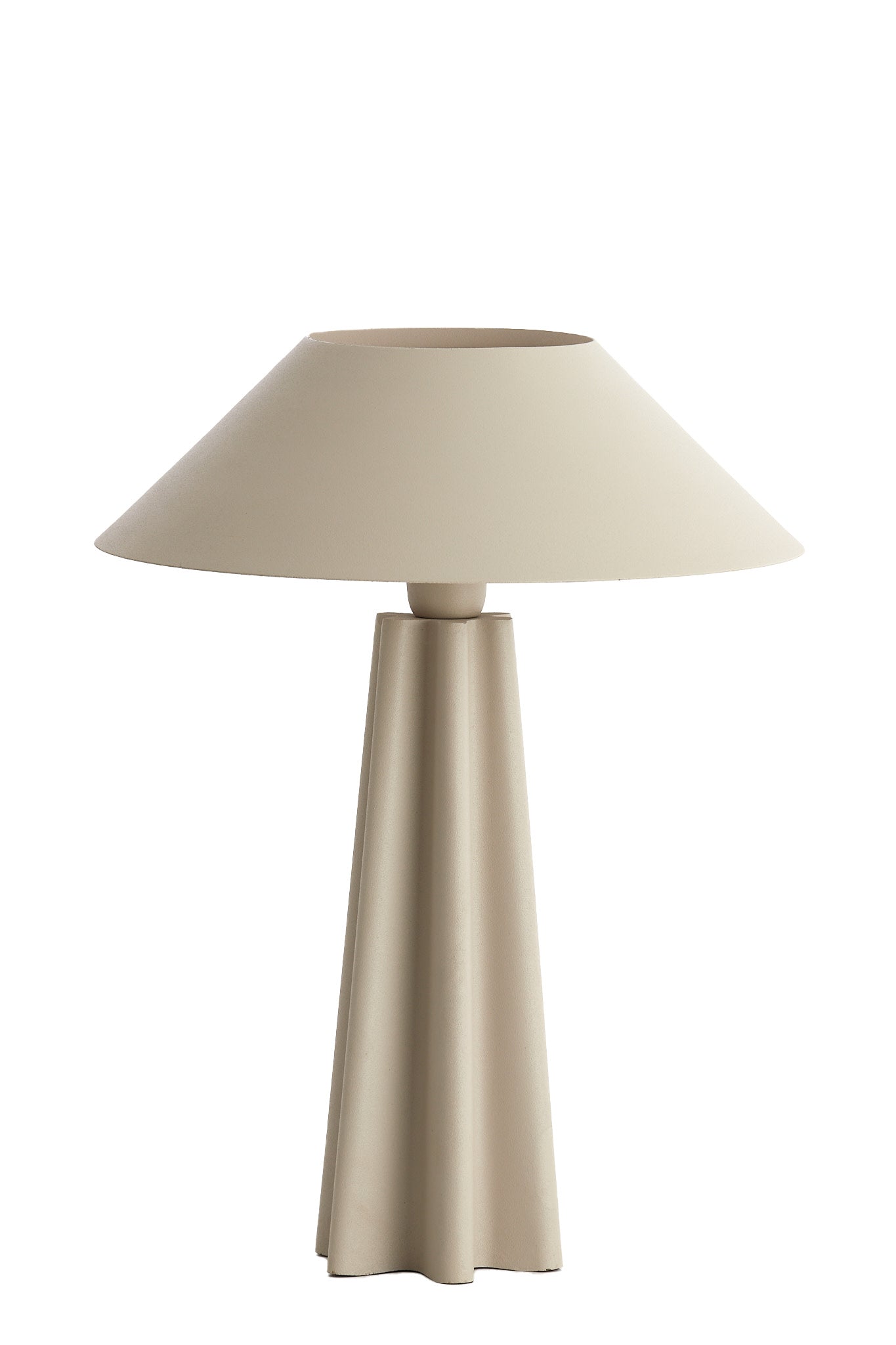 Cukai Matt Beige Metal Table Lamp