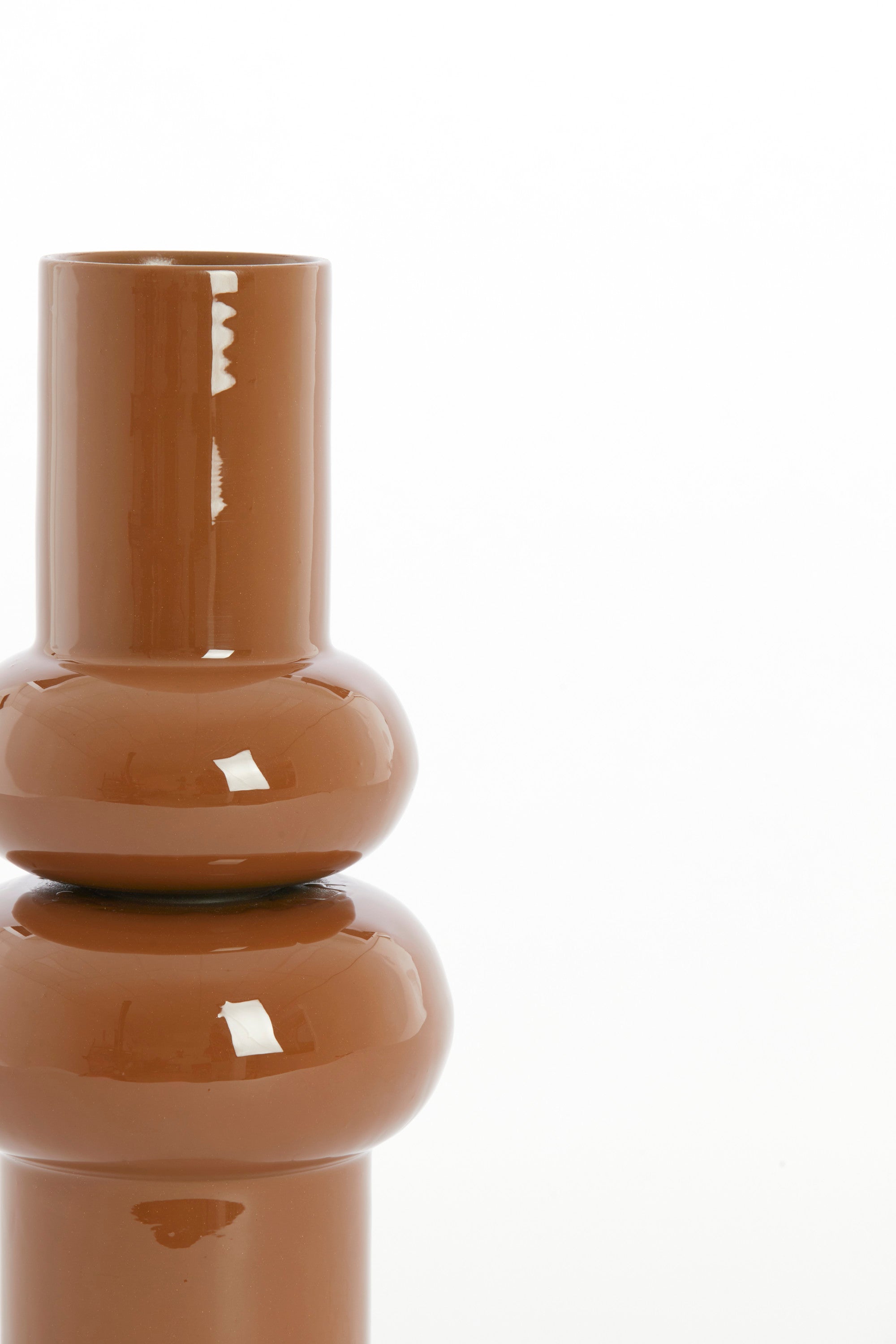 Irissa Caramel Metal Vase 36cm