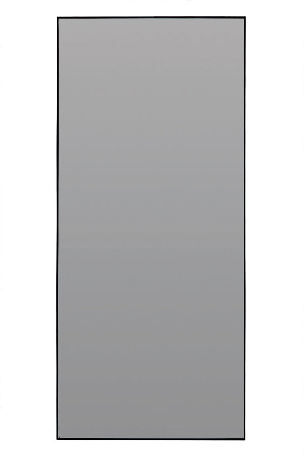 Zeneta Smoked Glass & Black Rectangular Full Length Leaner Mirror 180cm