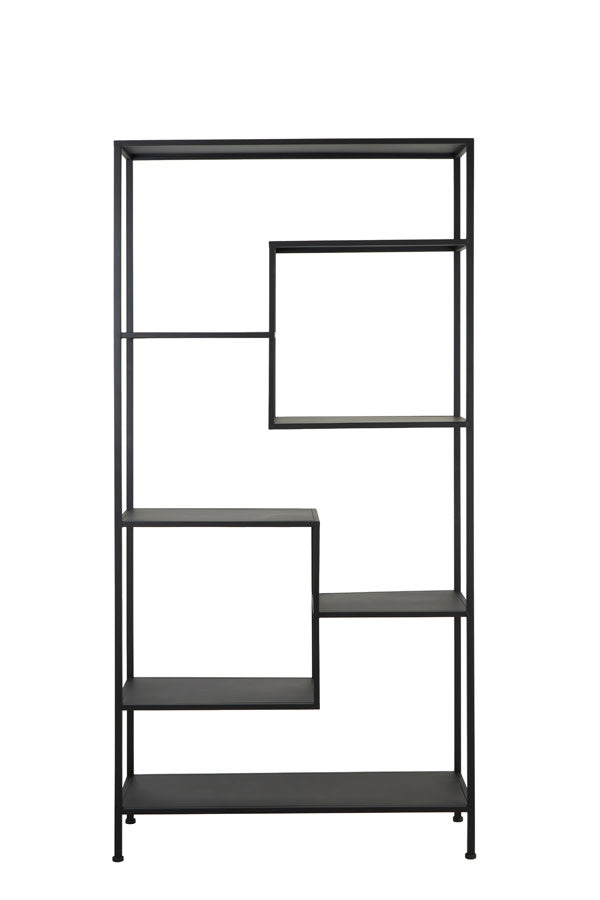 Yvana Matt Black Metal Open Display Unit