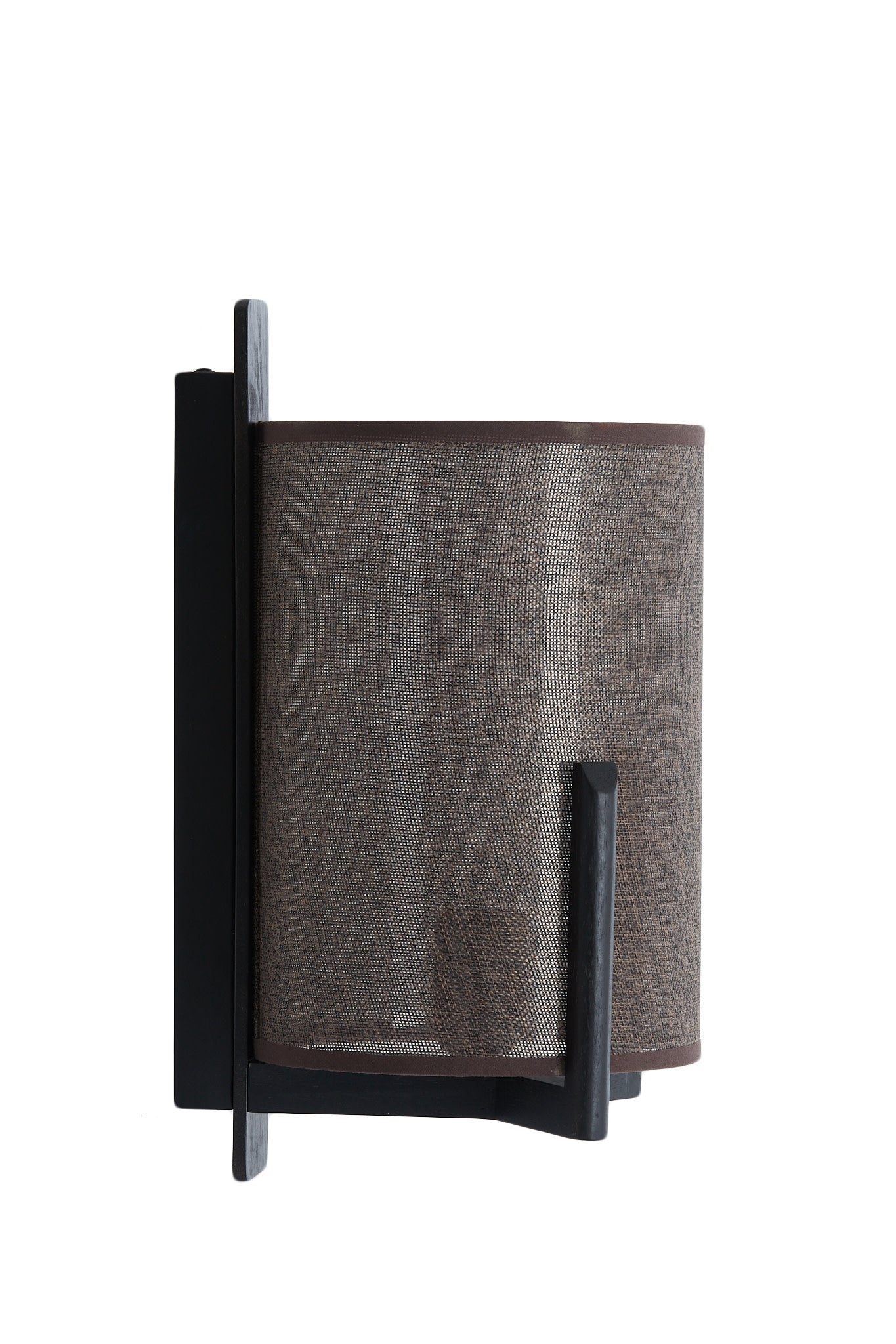 Litto Black & Dark Brown Linen Wall Light