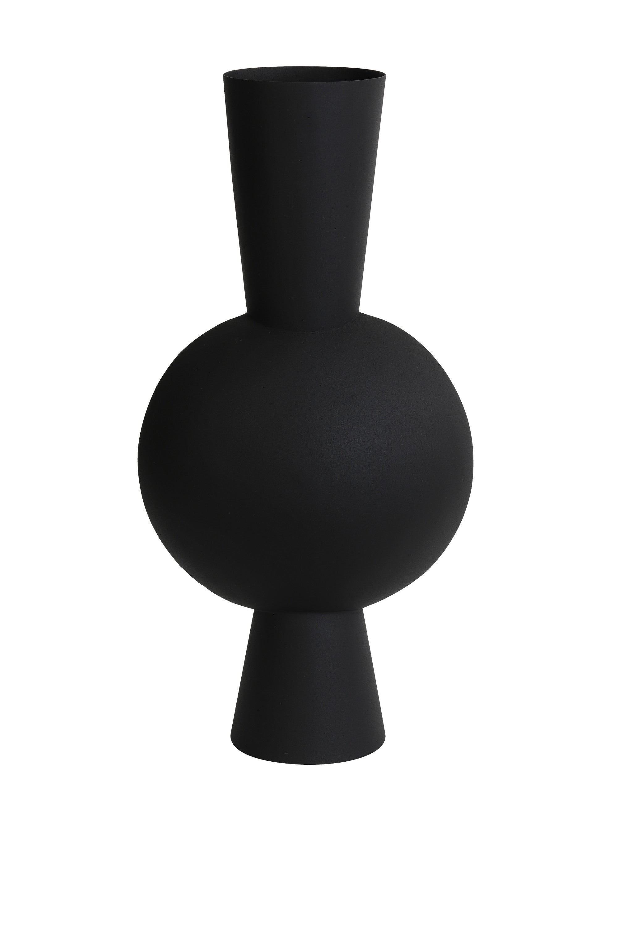 Kavandu Matt Black Metal Vase 60cm