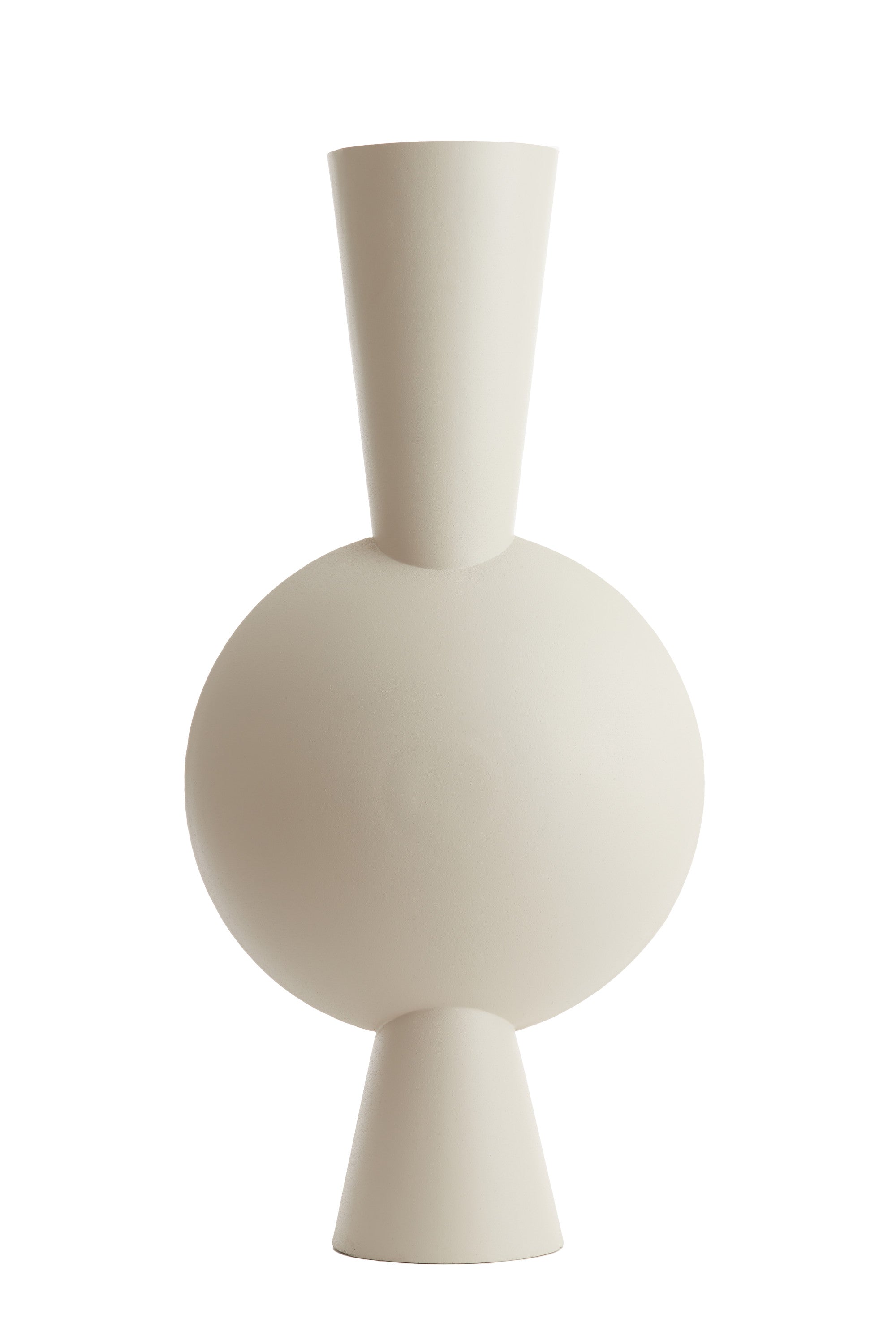 Kavandu Cream Metal Vase 100cm