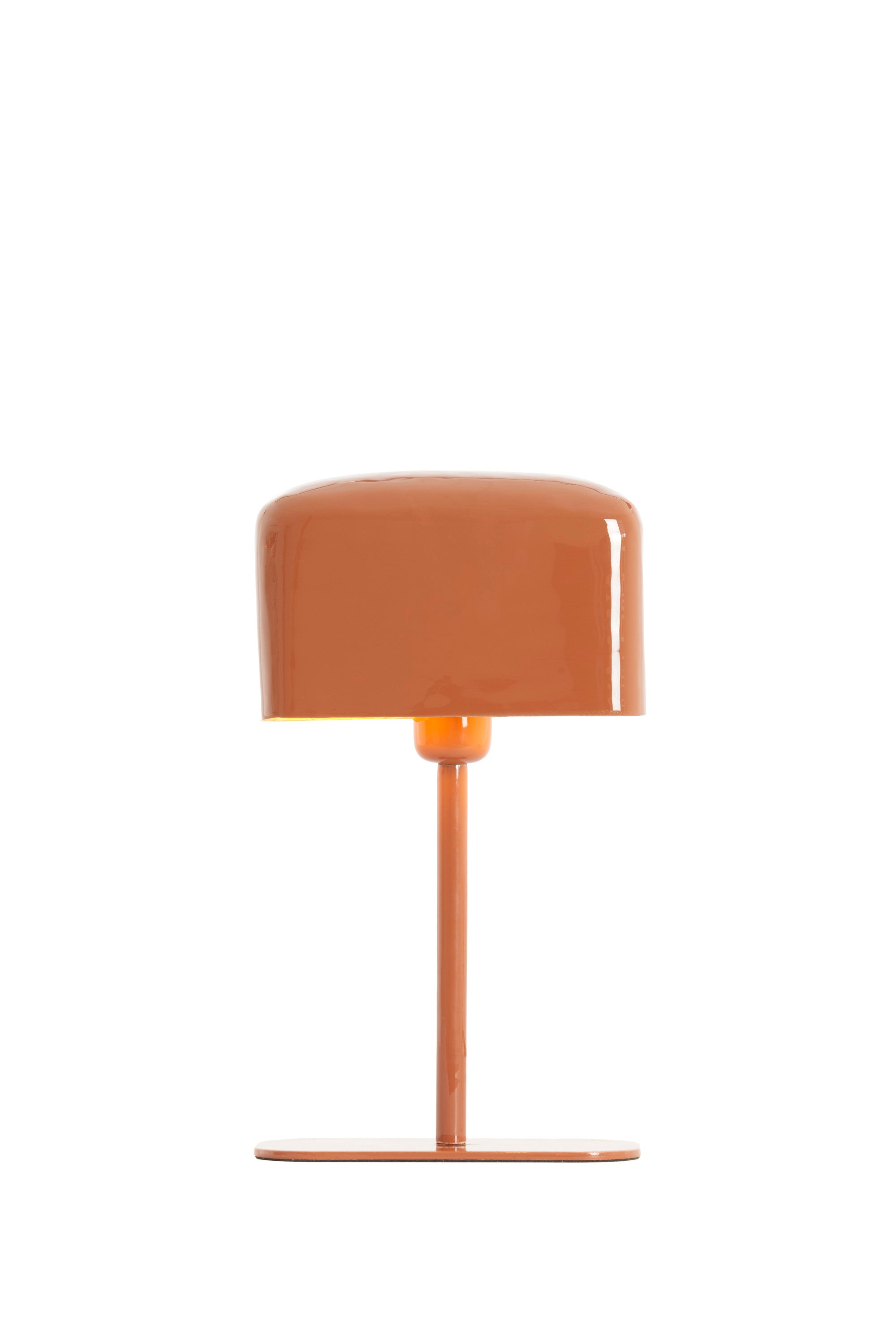 Elenie Gloss Dark Orange Metal Table Lamp