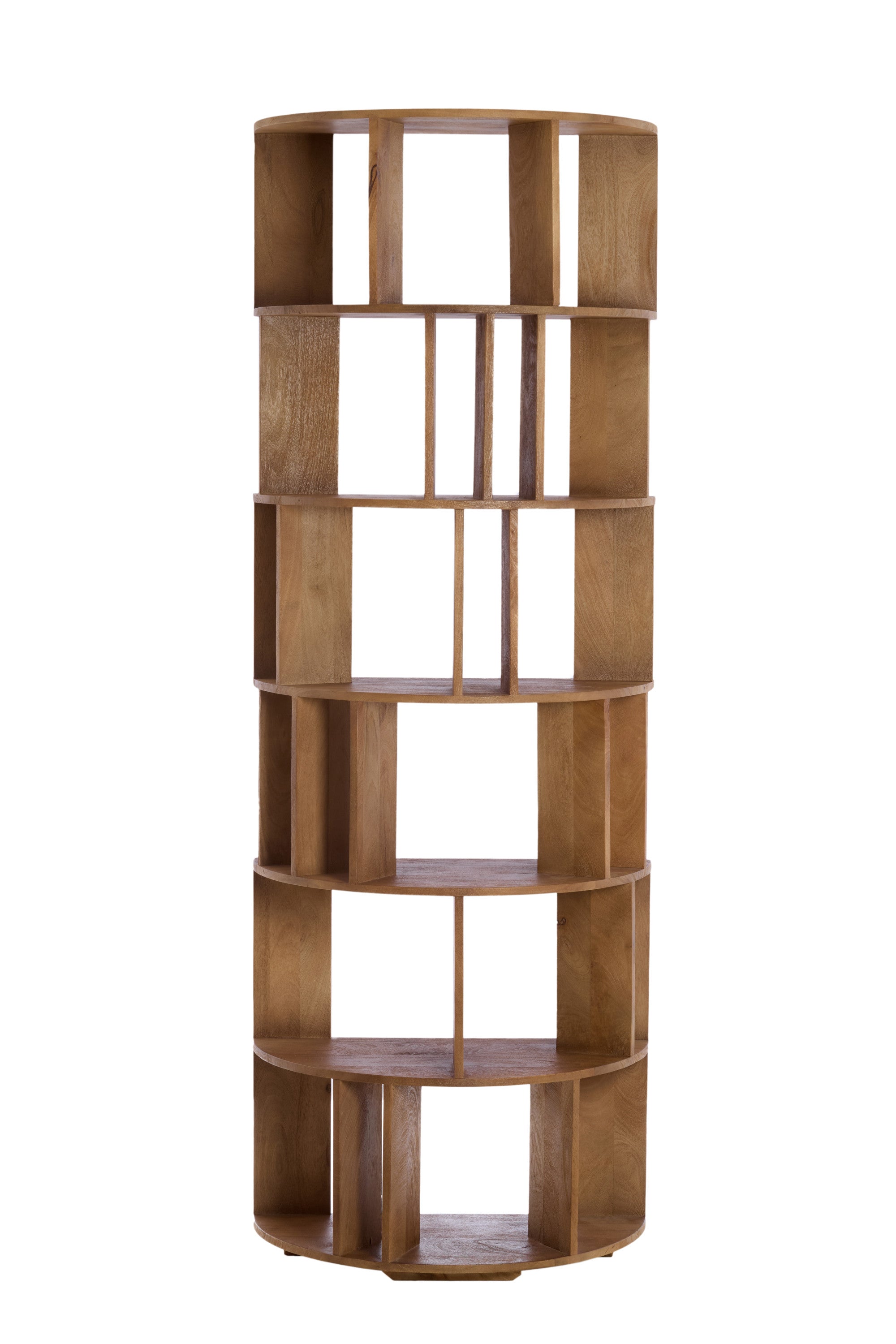 Limpya Light Brown Wood Open Wall Cabinet