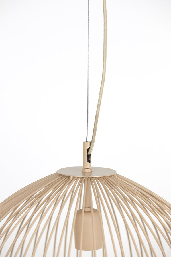 Rilana Matt Beige Metal Pendant Light 45cm