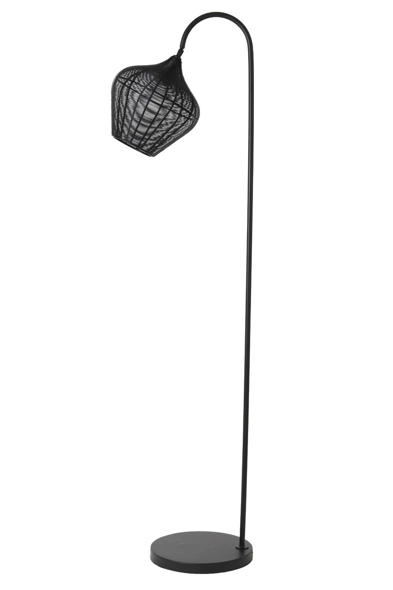 Alvaro Matt Black Metal Floor Lamp