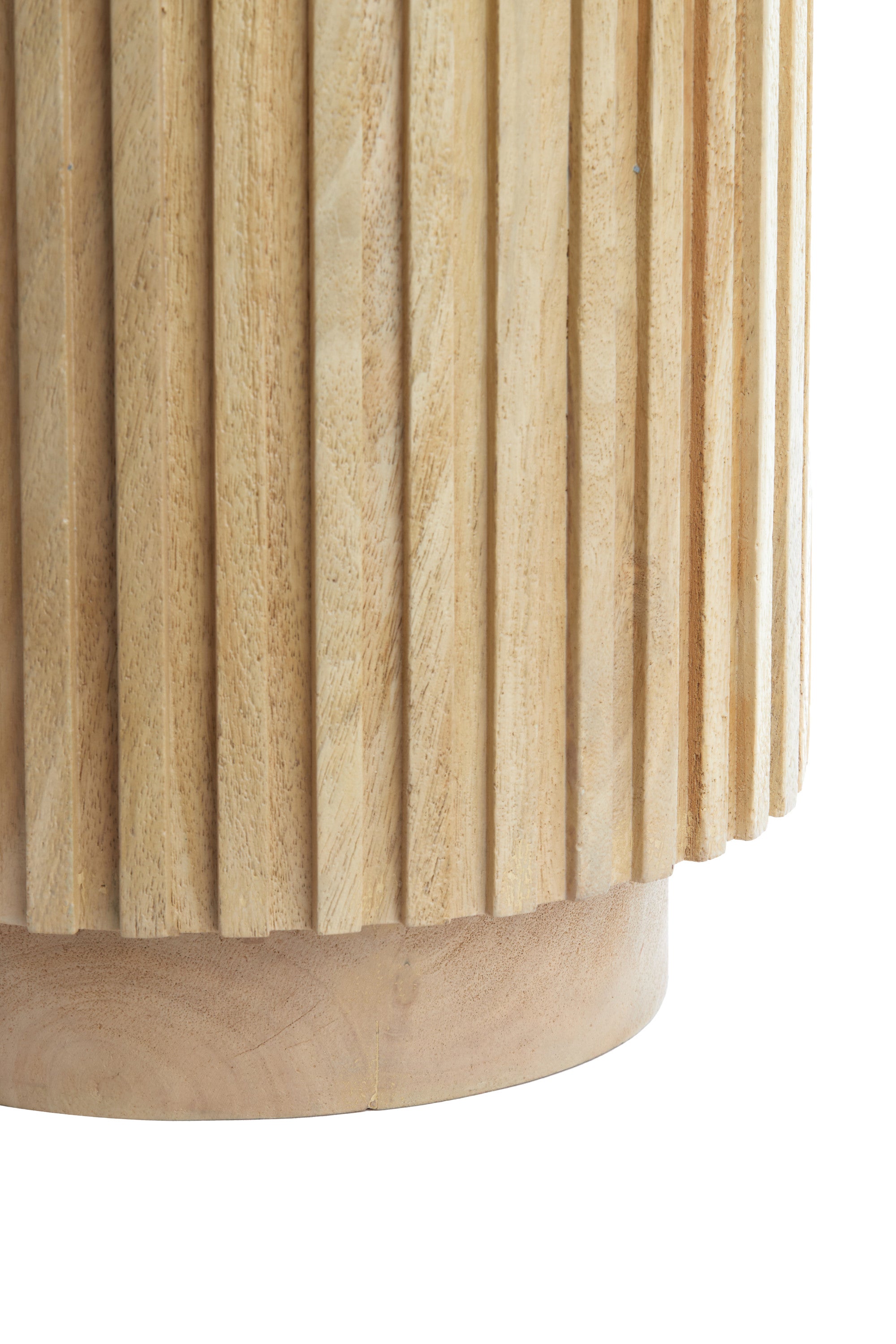 Kiyose Natural Mango Wood Round Side Table