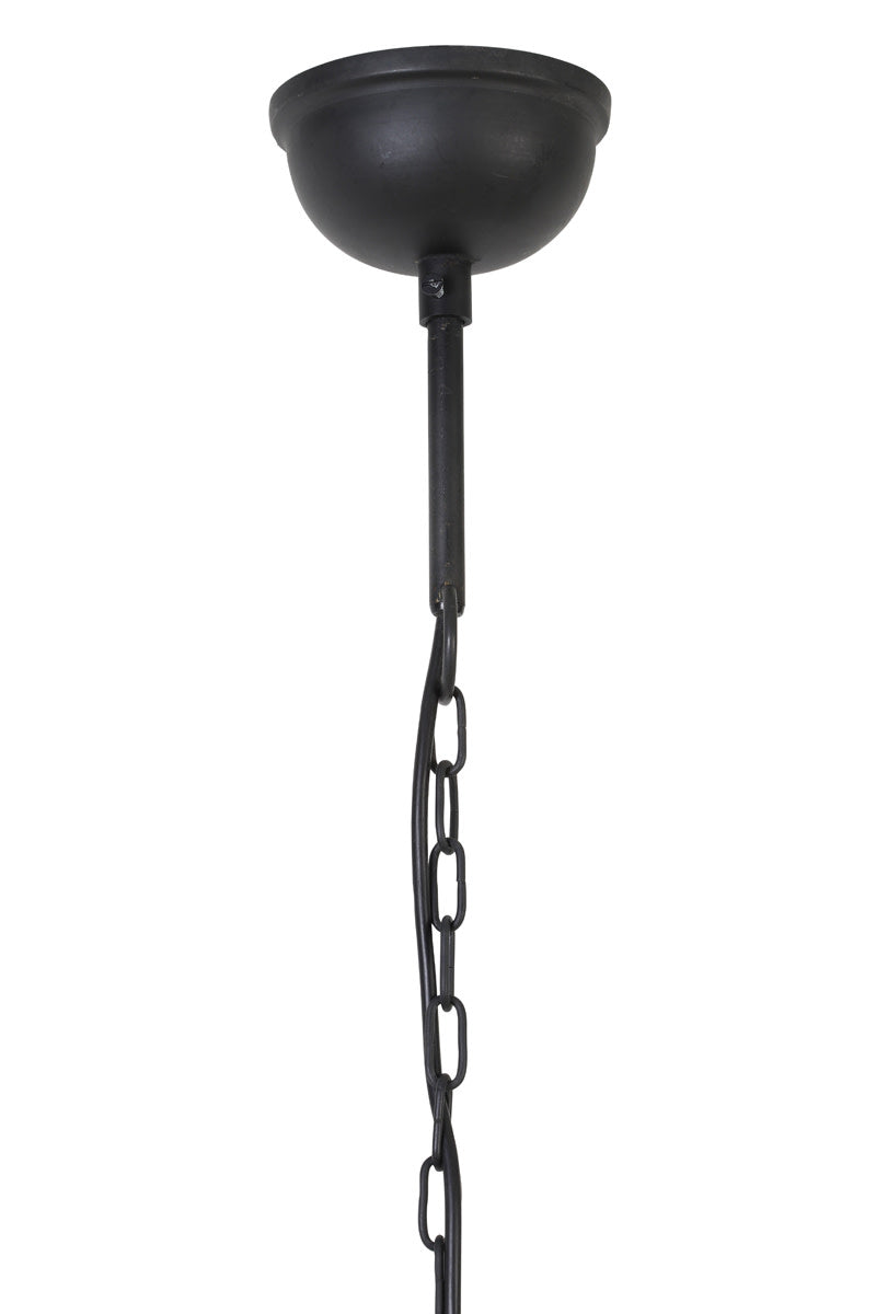 Haranka Dark Brown Wood Pendant Light 38cm