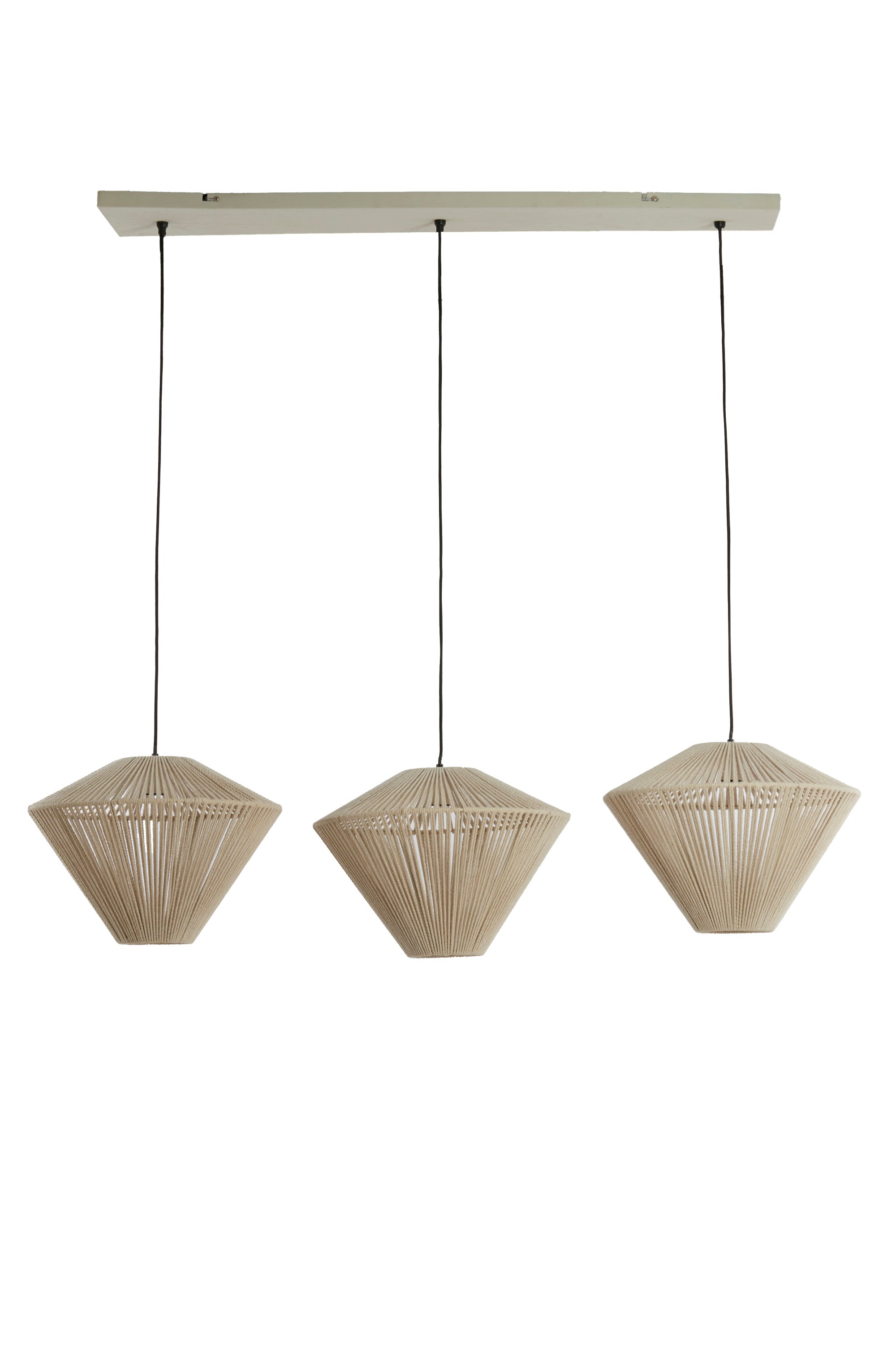 Felida Cream Metal 3 Light Pendant Light