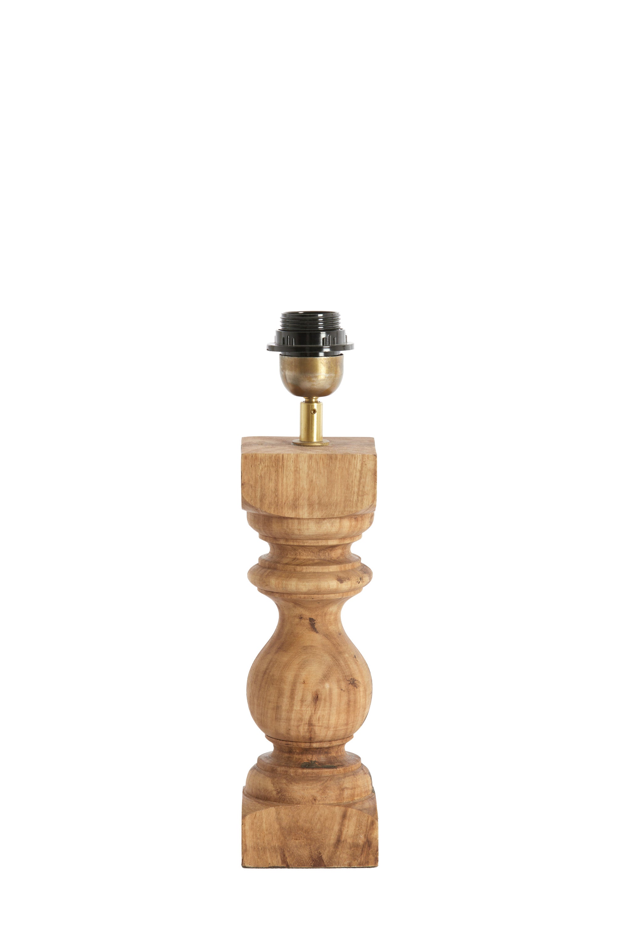 Cumani Dark Brown Wood Table Lamp Base