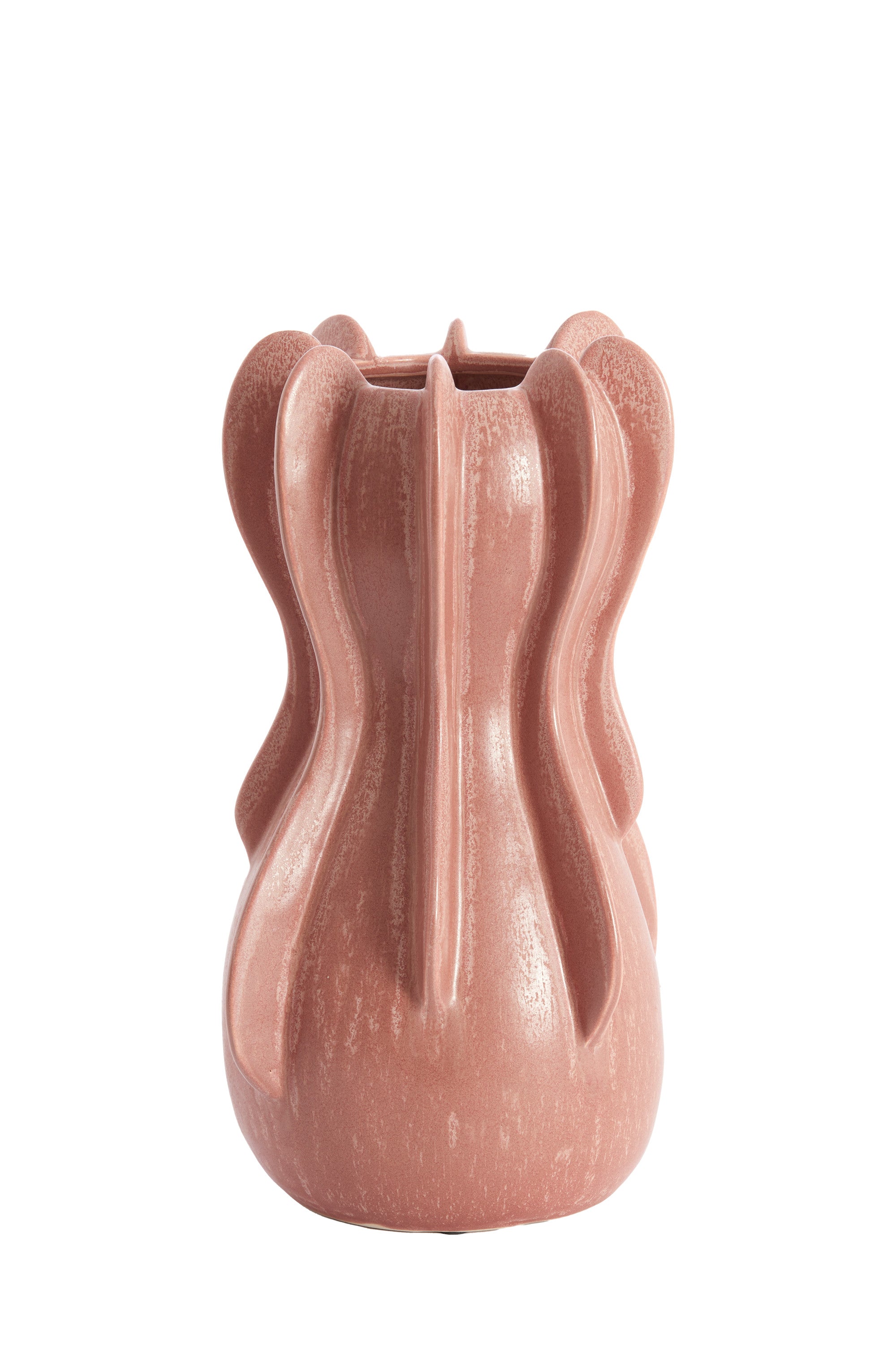 Magome Coral/Red Ceramic Vase 34cm