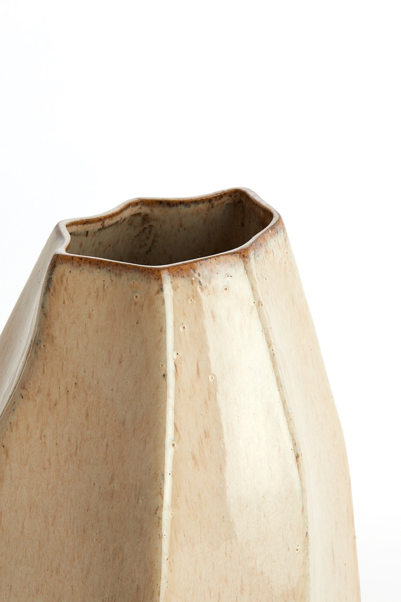 Chiado Gloss Beige Ceramic Vase