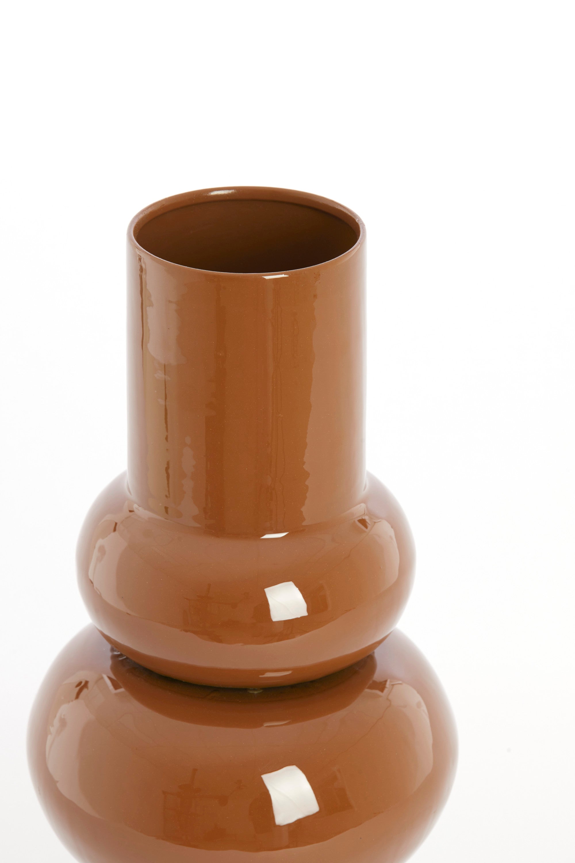 Irissa Caramel Metal Vase 43cm