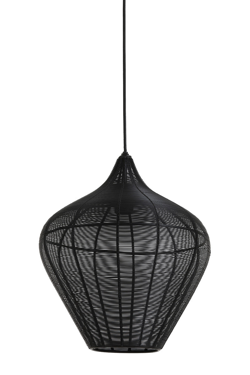 Alvaro Matt Black Metal Pendant Light 36cm