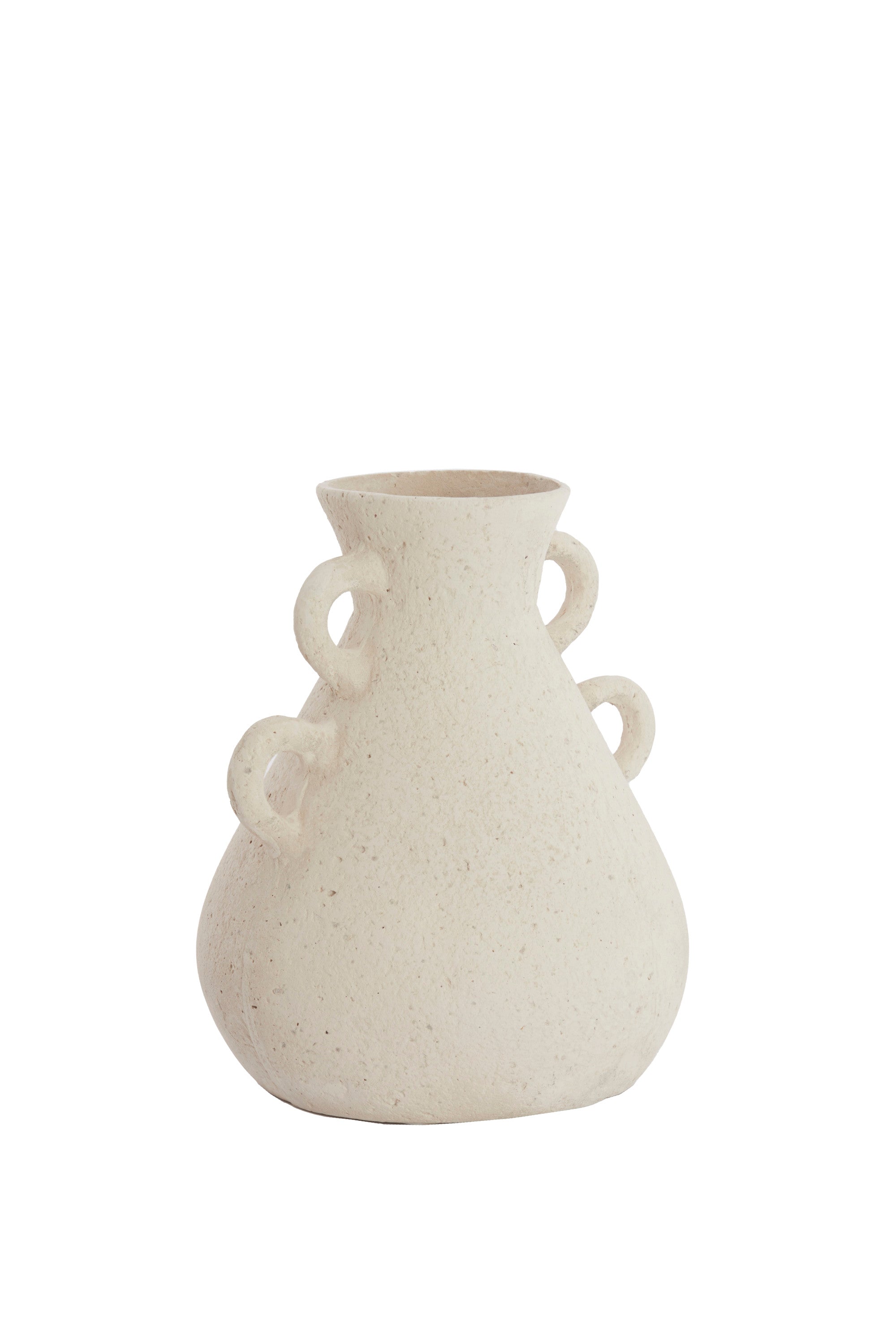Zephan Matt Cream Papier Mâché Vase 35cm