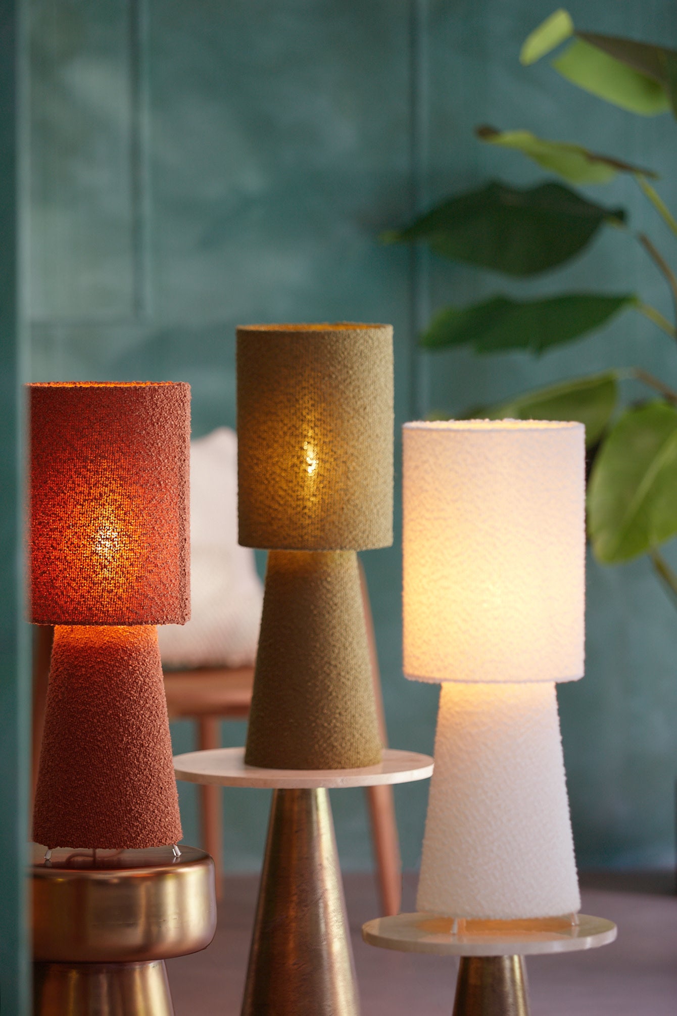 Mikkel Cream Bouclé Table Lamp