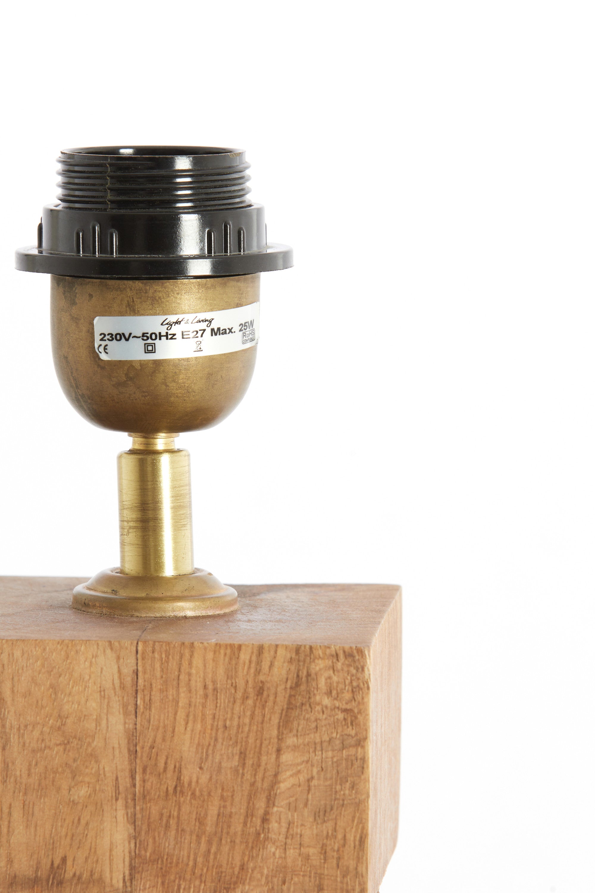 Cumani Dark Brown Wood Table Lamp Base