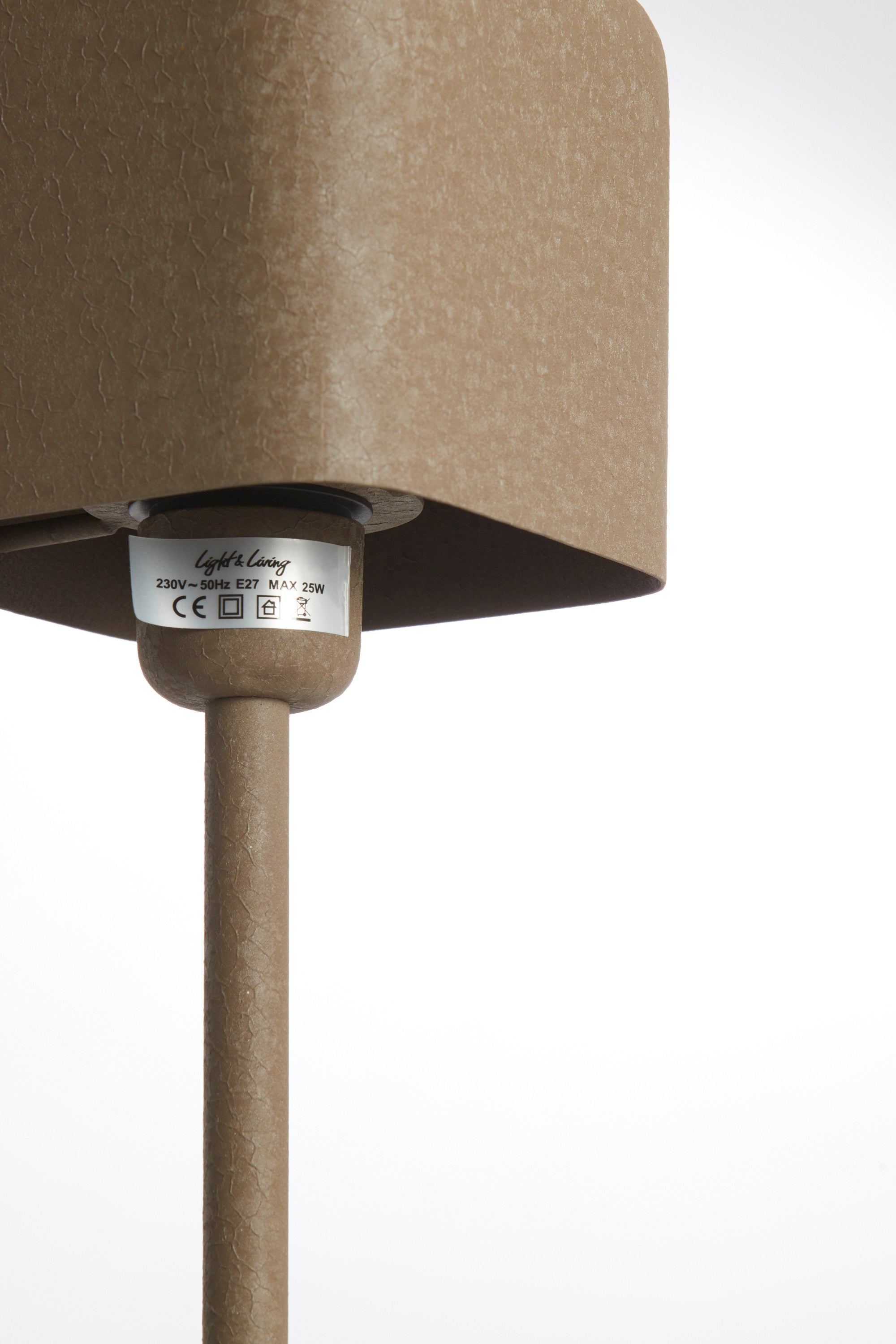 Elenie Matt Dark Brown Metal Table Lamp 36cm